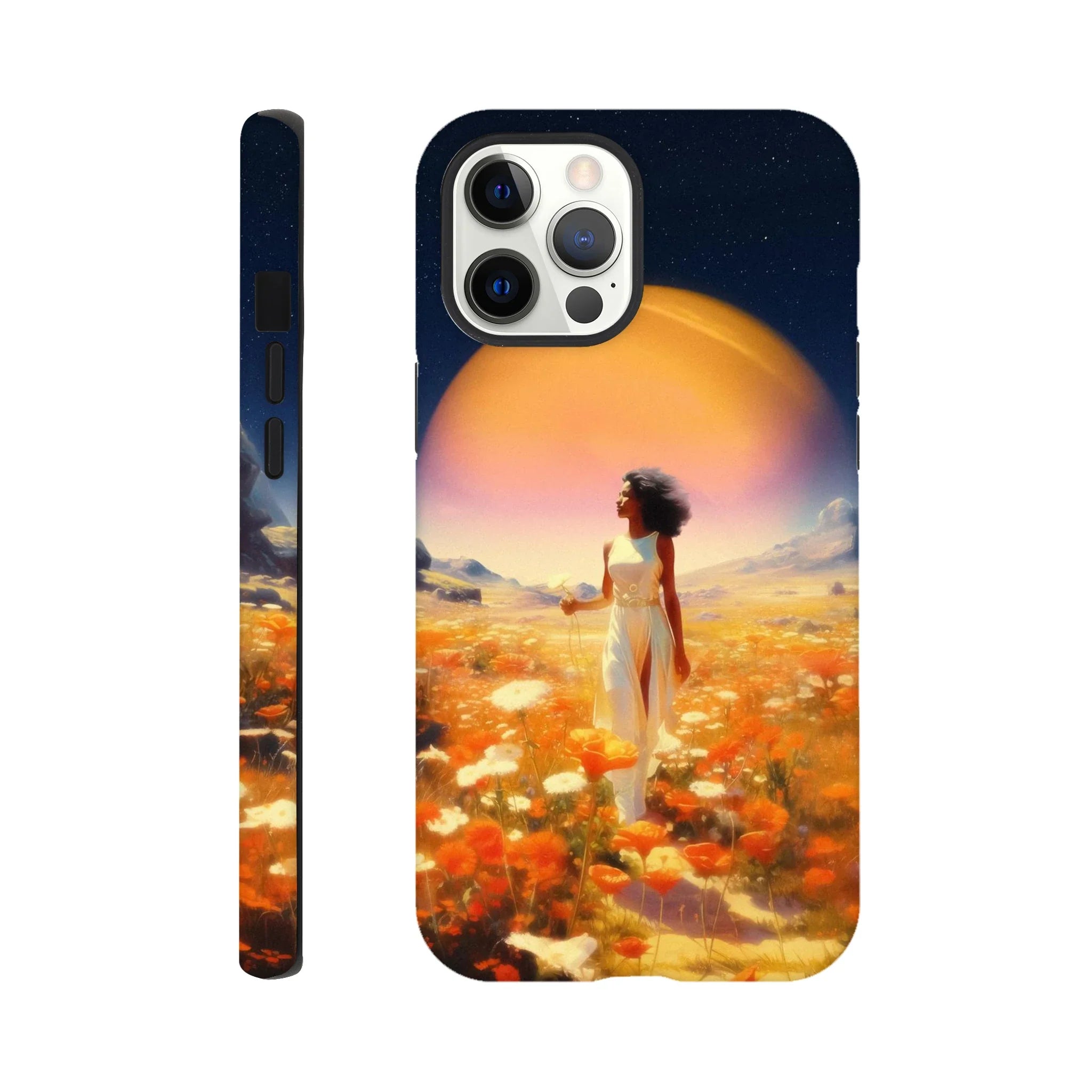 Cosmic Flower Field iPhone Case