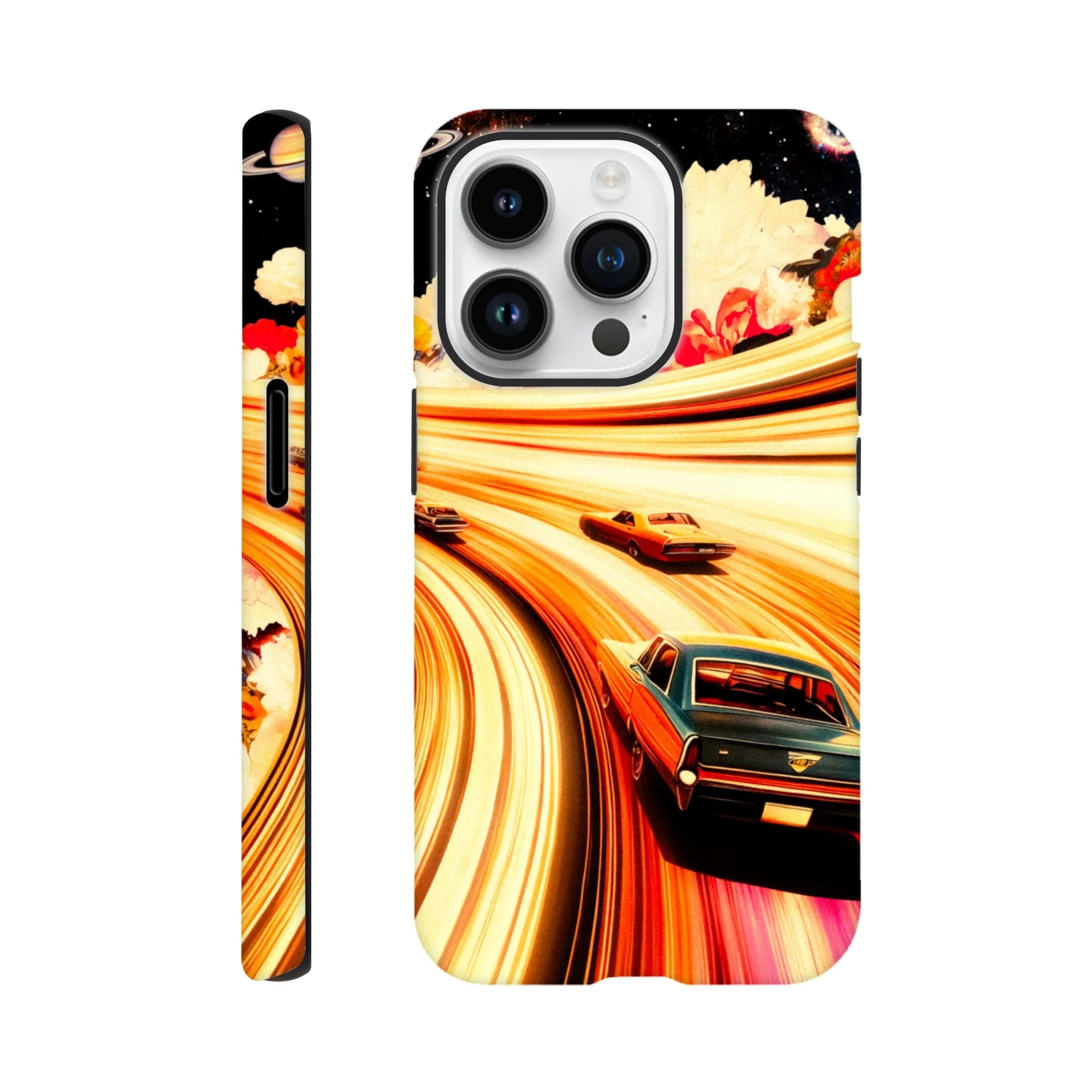 Floral Space Race iPhone Case
