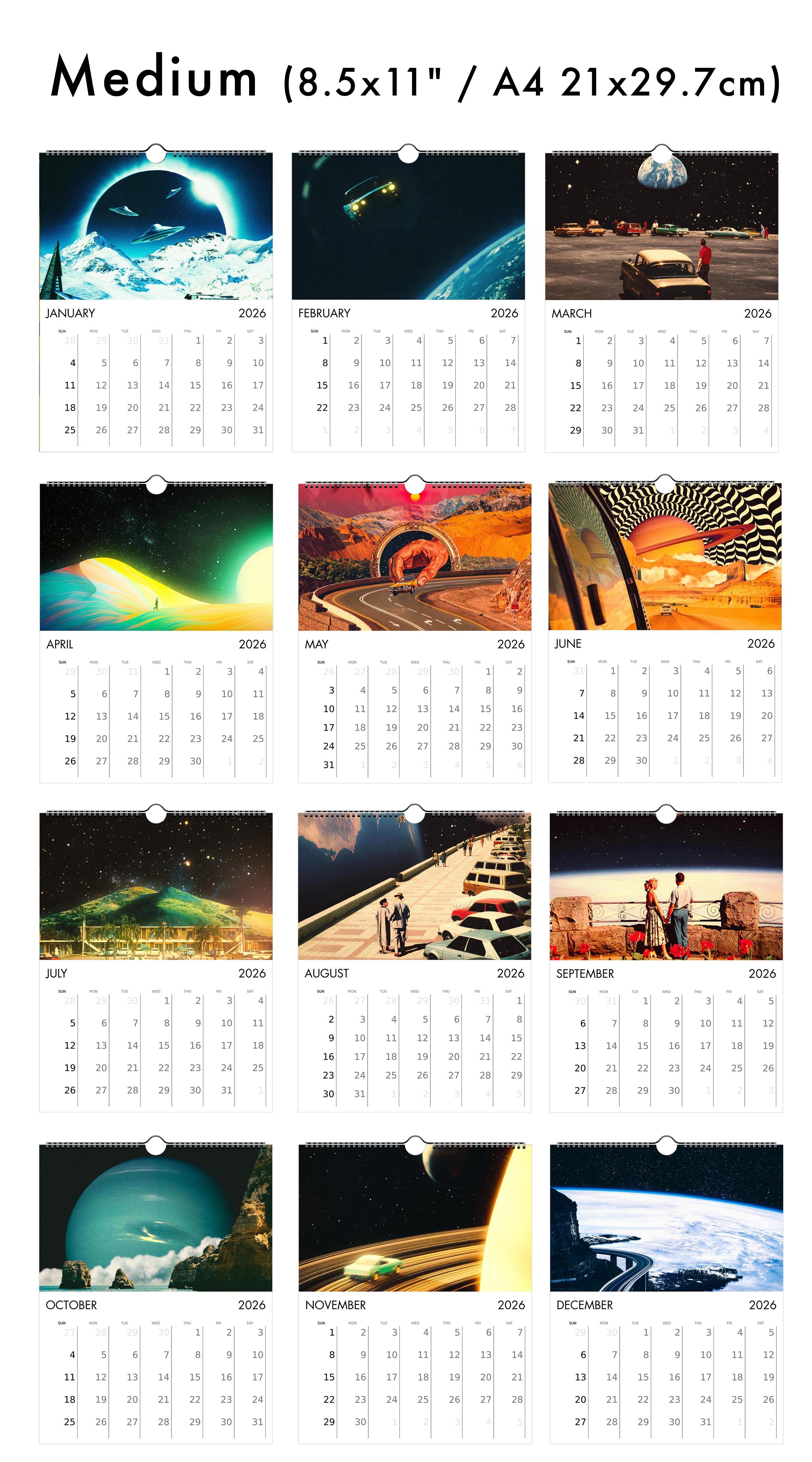 2026 Wall Calendar: The Classics
