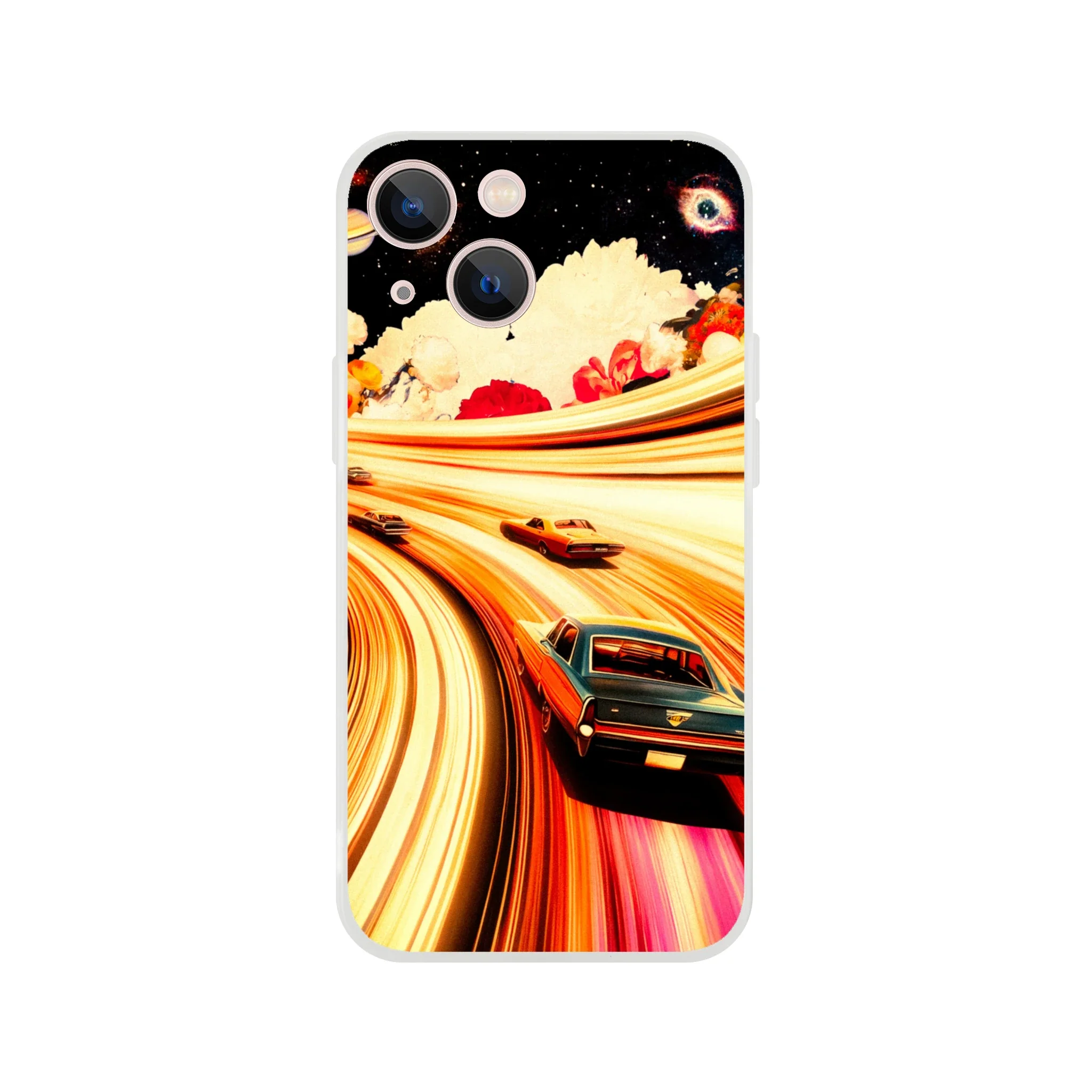 Floral Space Race iPhone Case