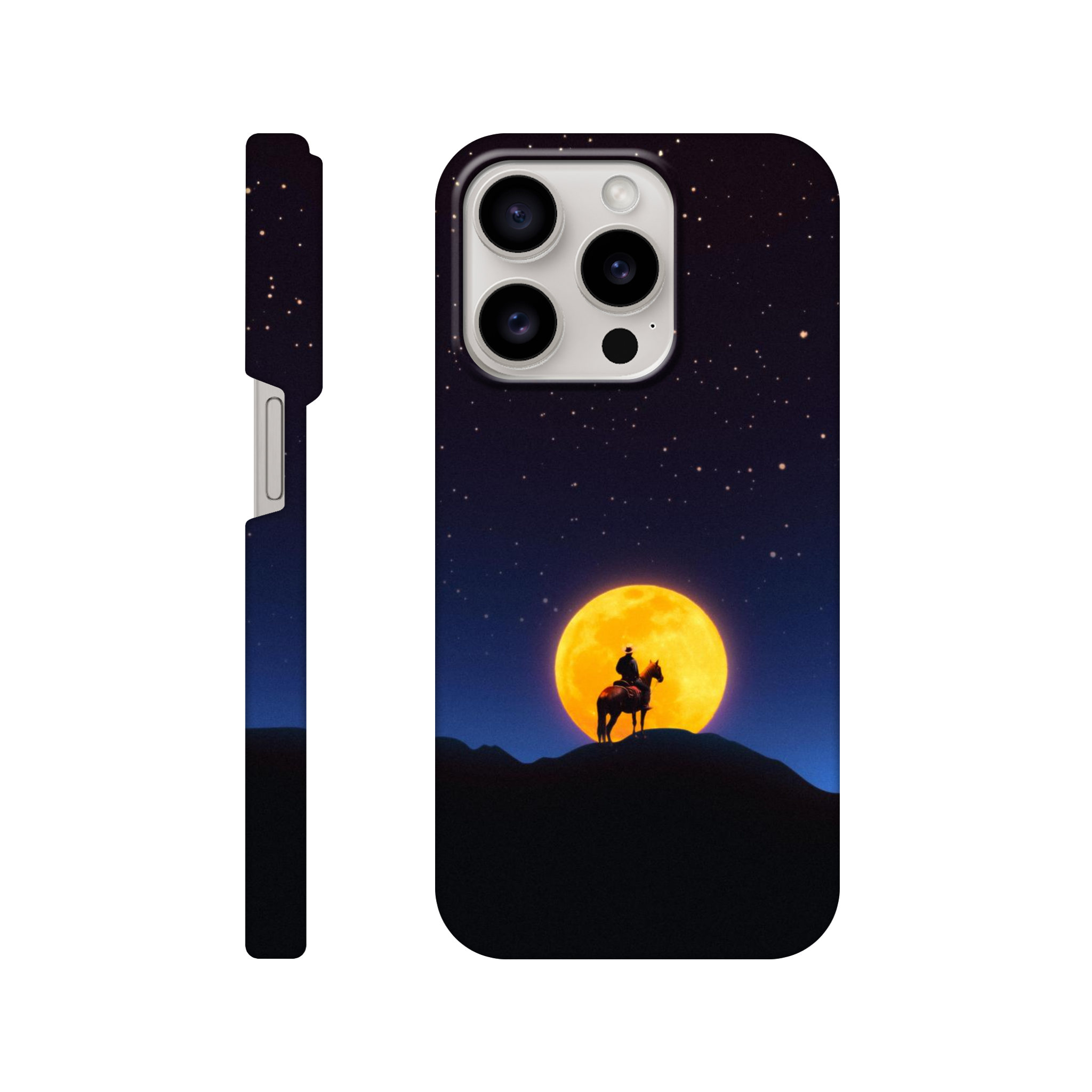 The Rider and The Moon iPhone Case