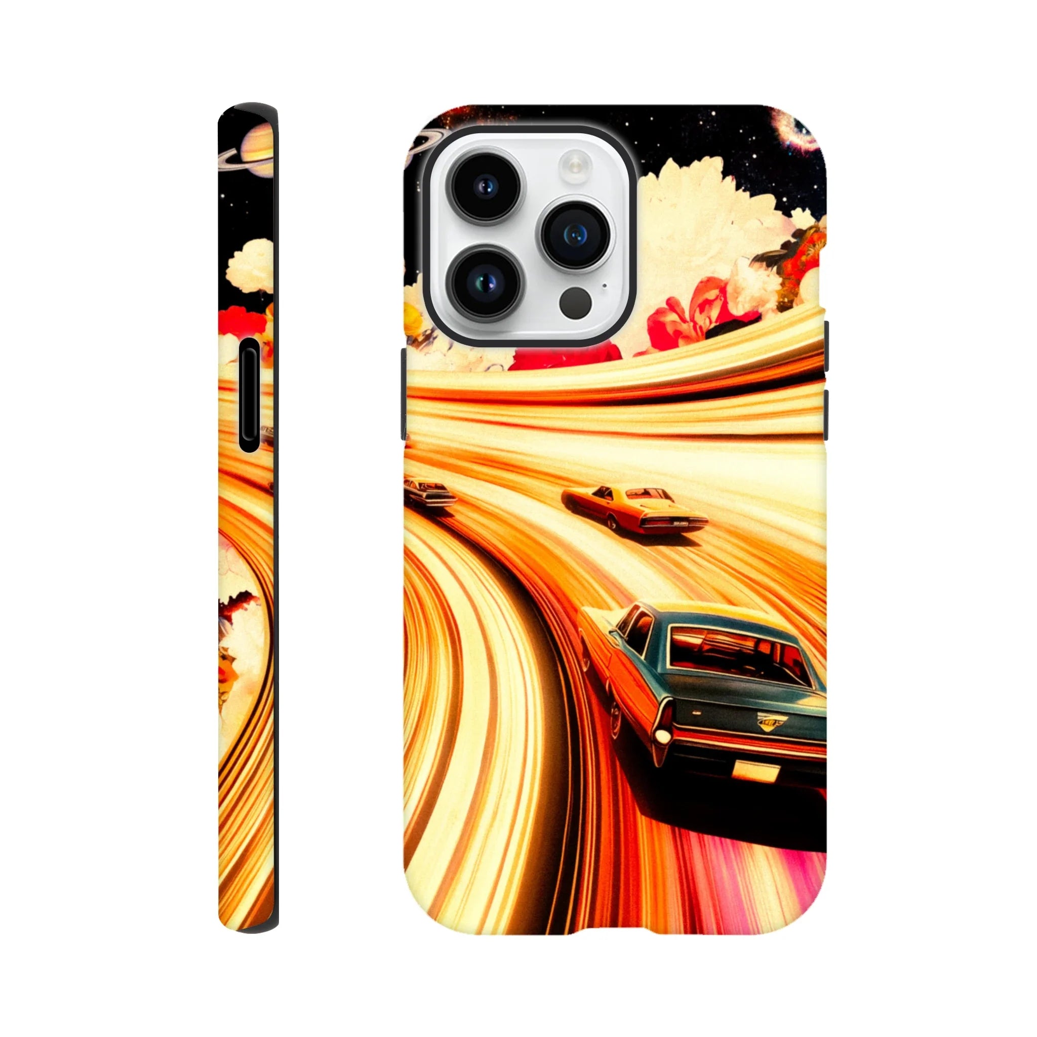 Floral Space Race iPhone Case