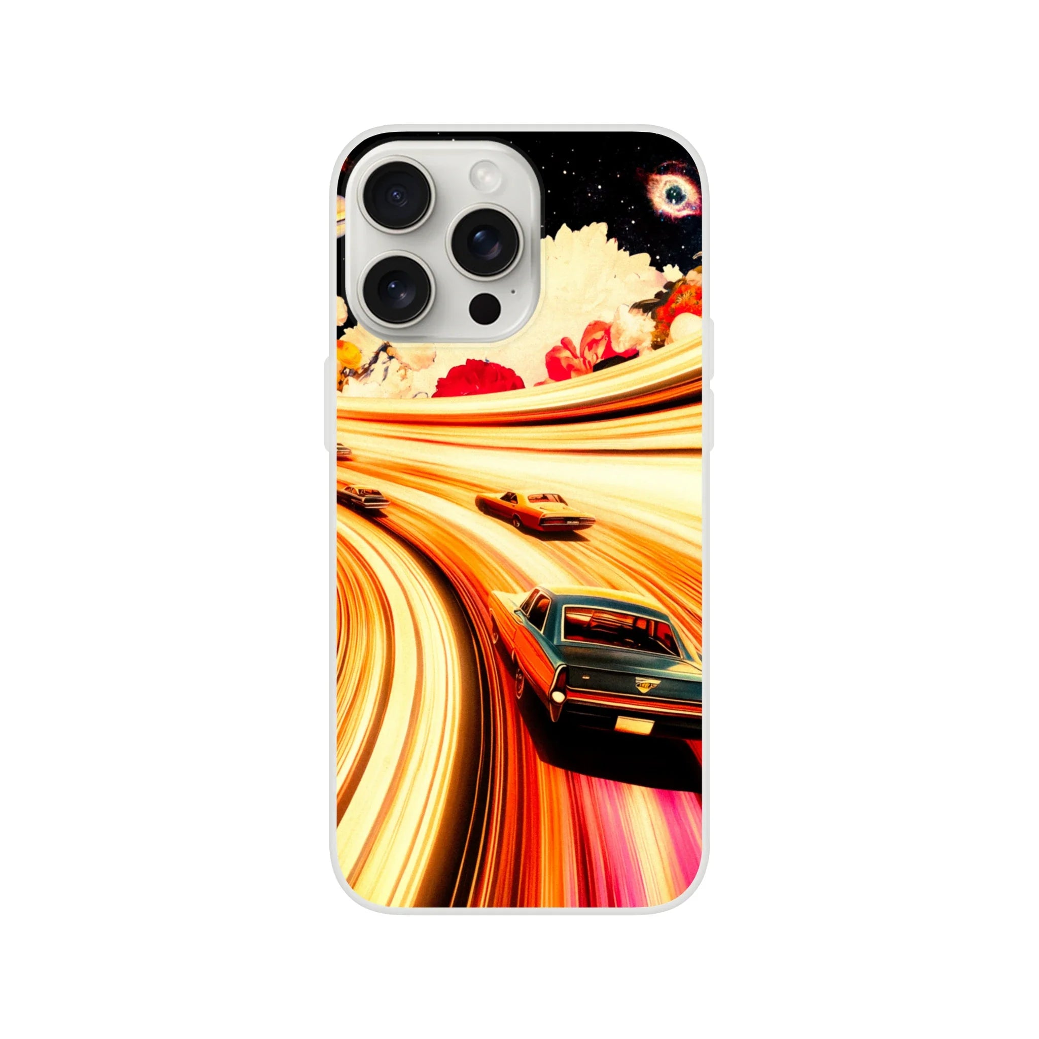 Floral Space Race iPhone Case