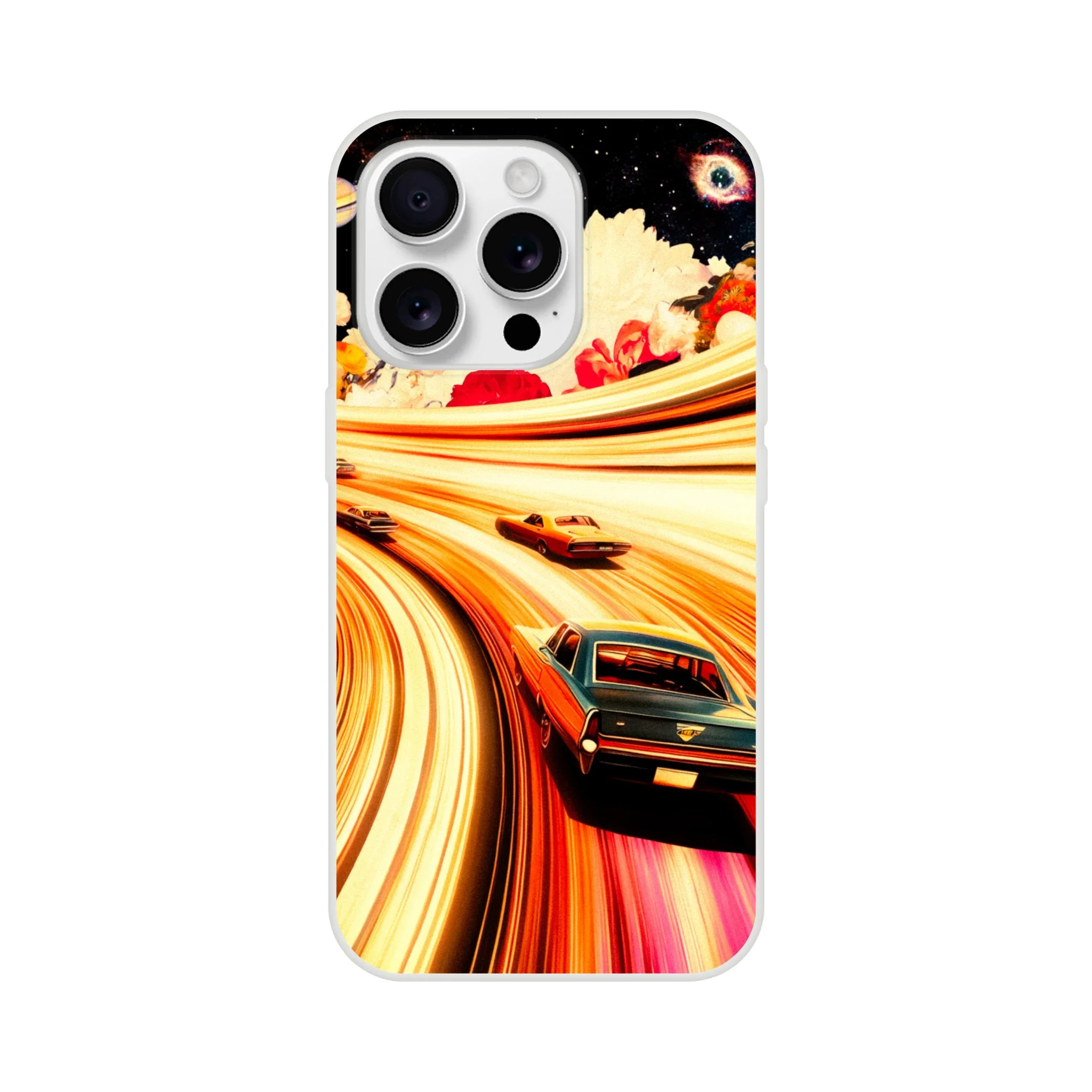 Floral Space Race iPhone Case