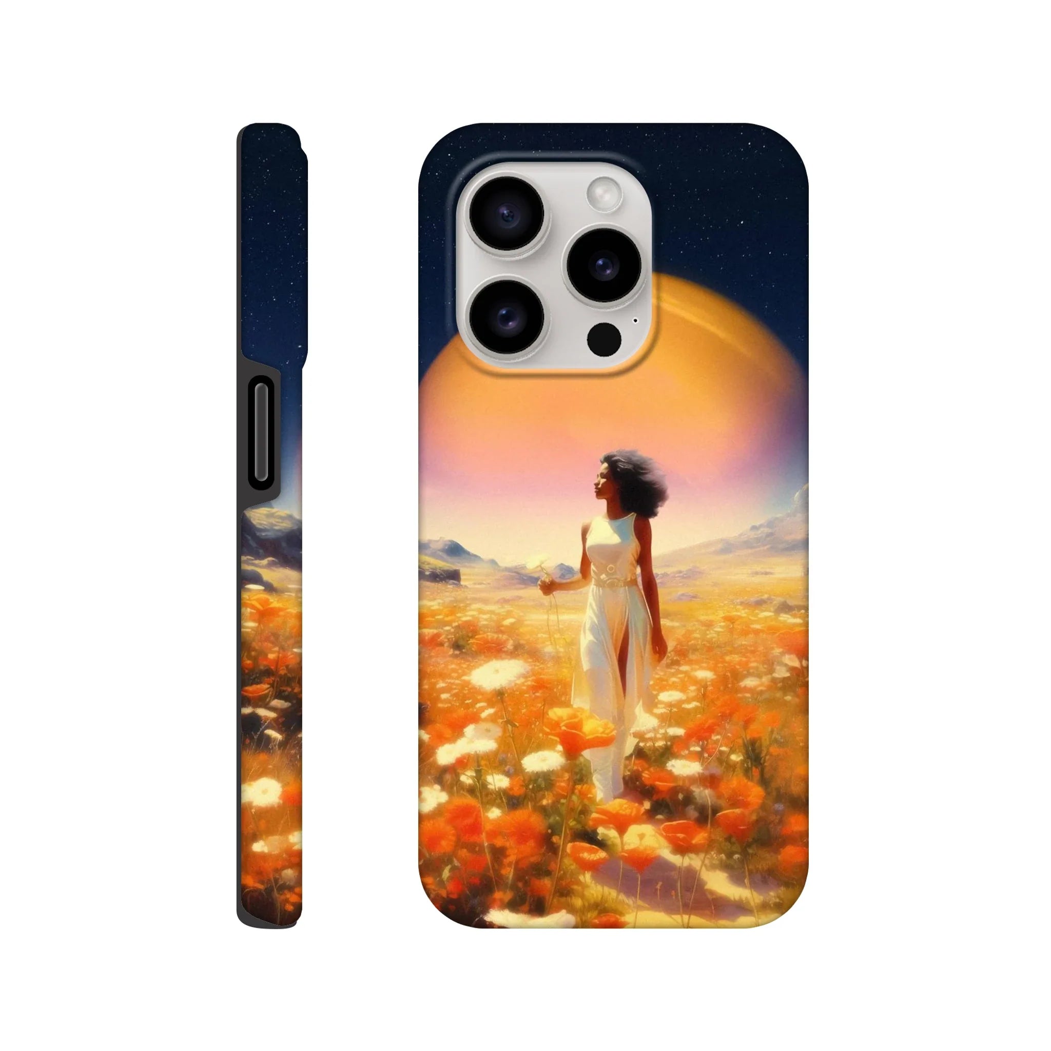 Cosmic Flower Field iPhone Case