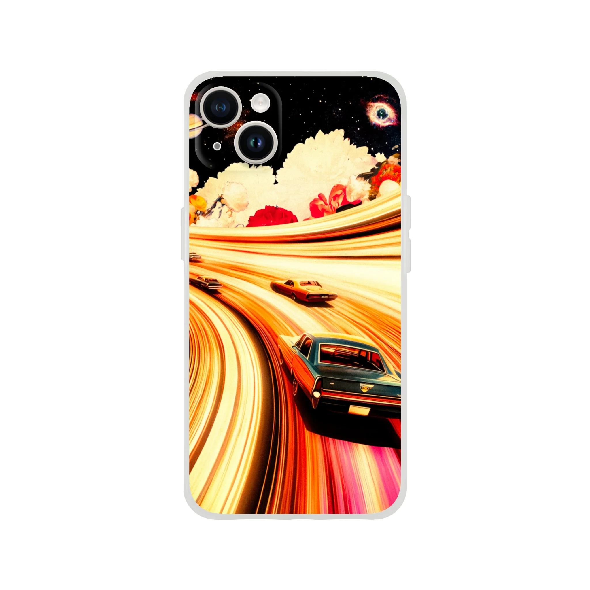 Floral Space Race iPhone Case
