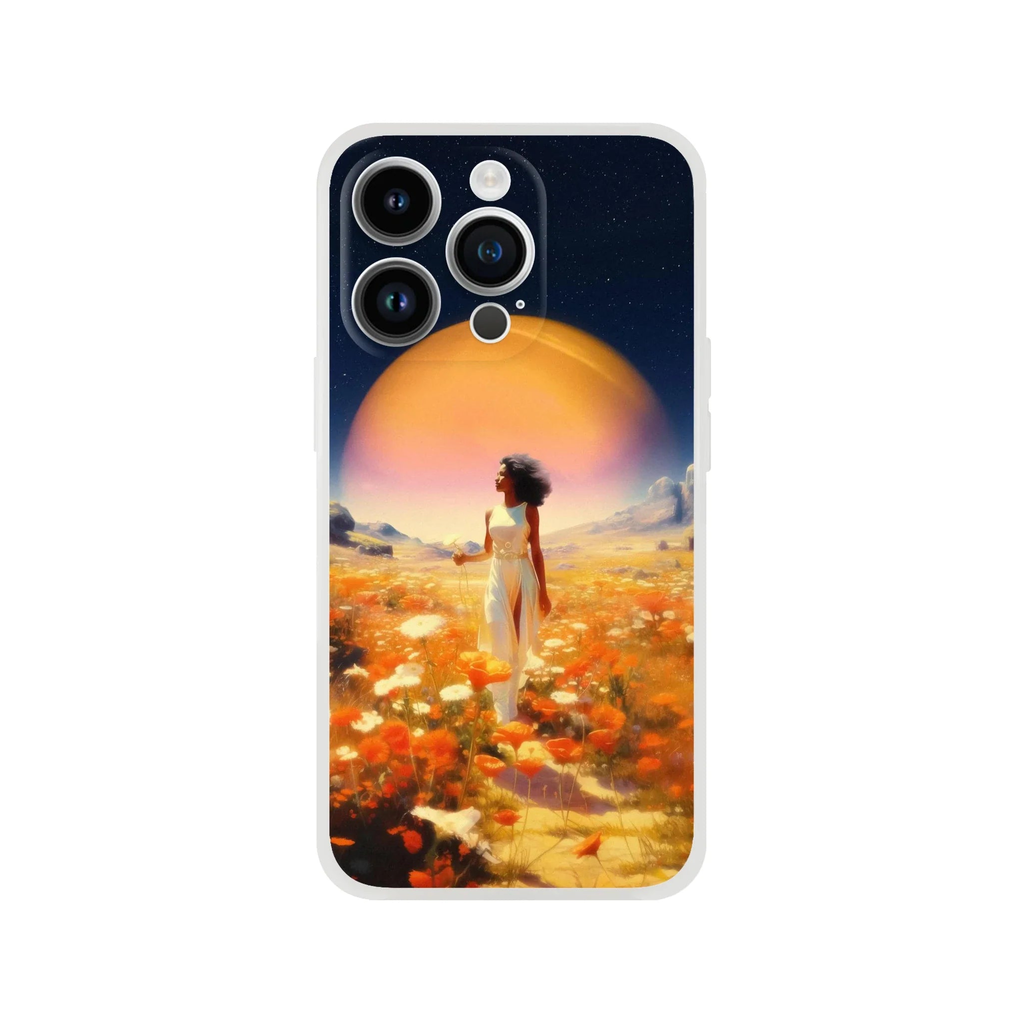 Cosmic Flower Field iPhone Case