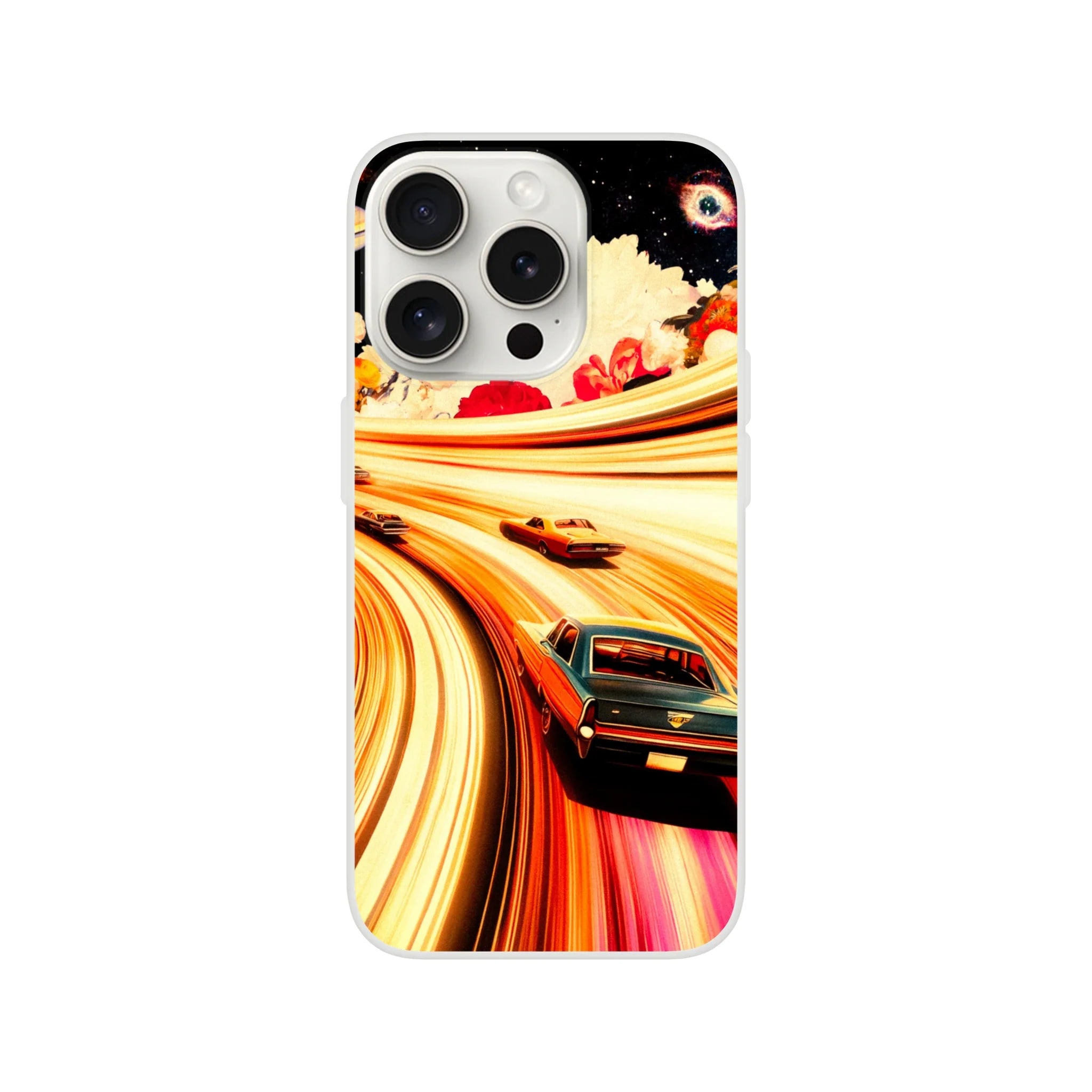 Floral Space Race iPhone Case
