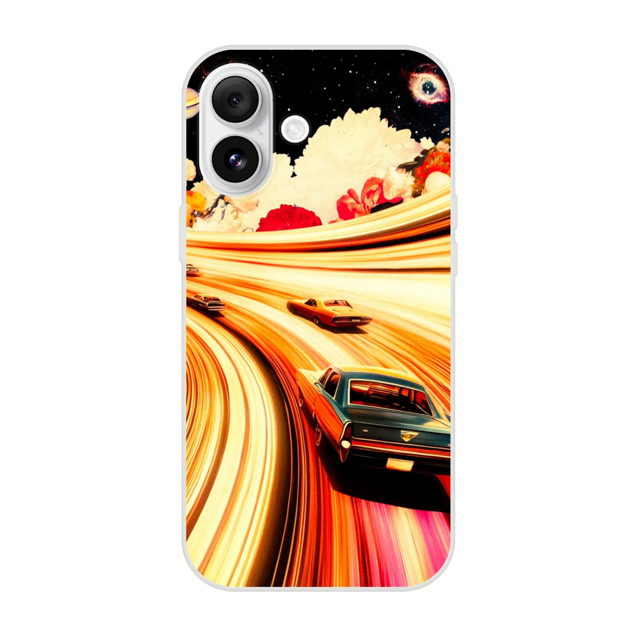 Floral Space Race iPhone Case