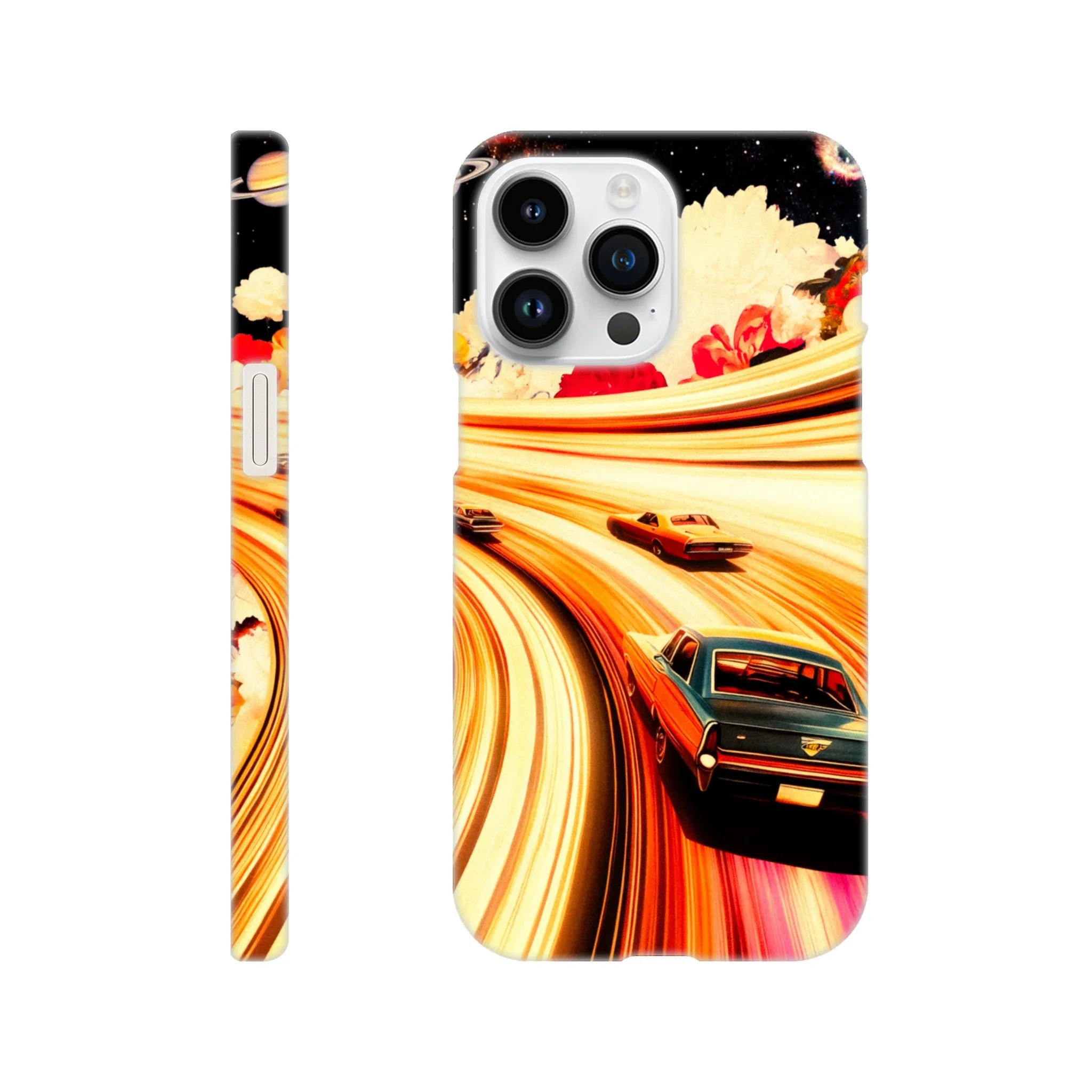 Floral Space Race iPhone Case