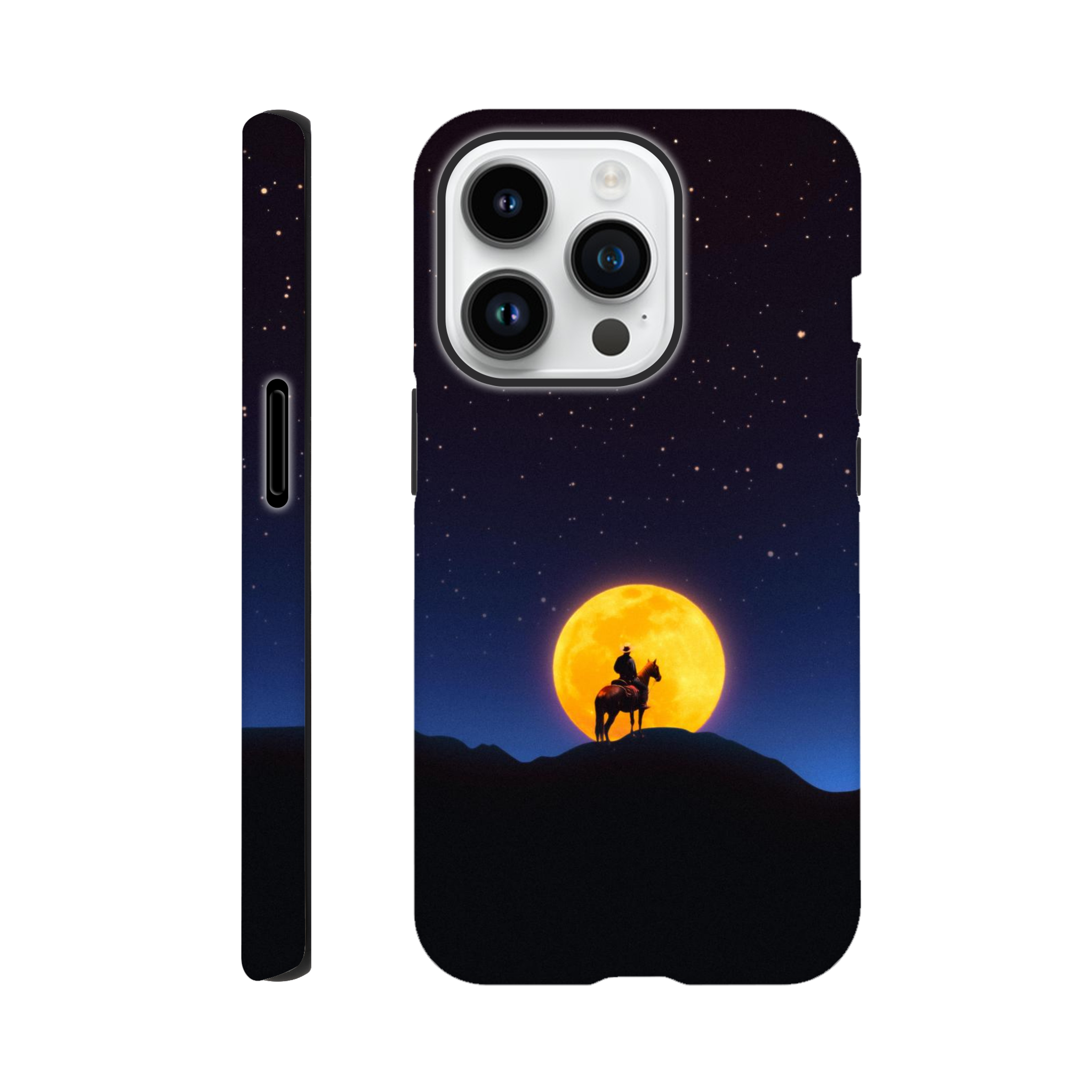 The Rider and The Moon iPhone Case