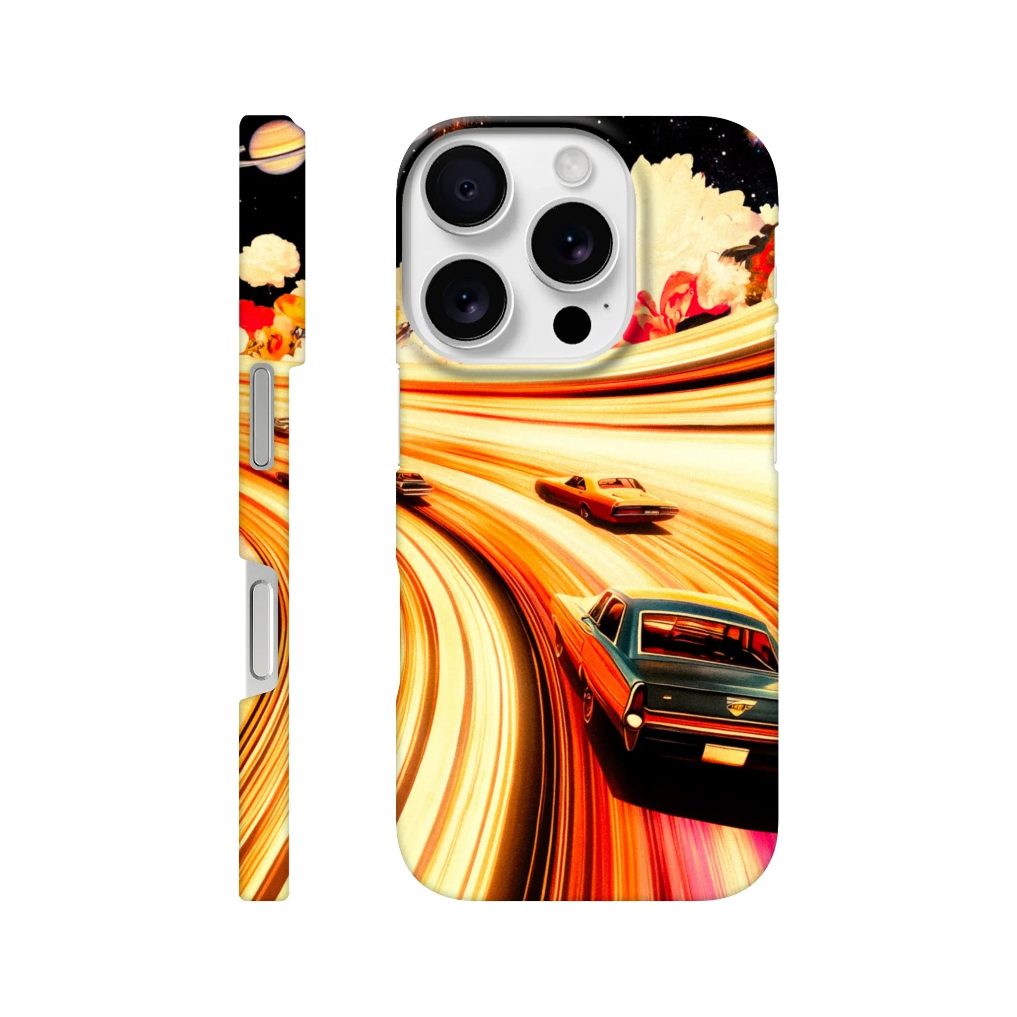 Floral Space Race iPhone Case