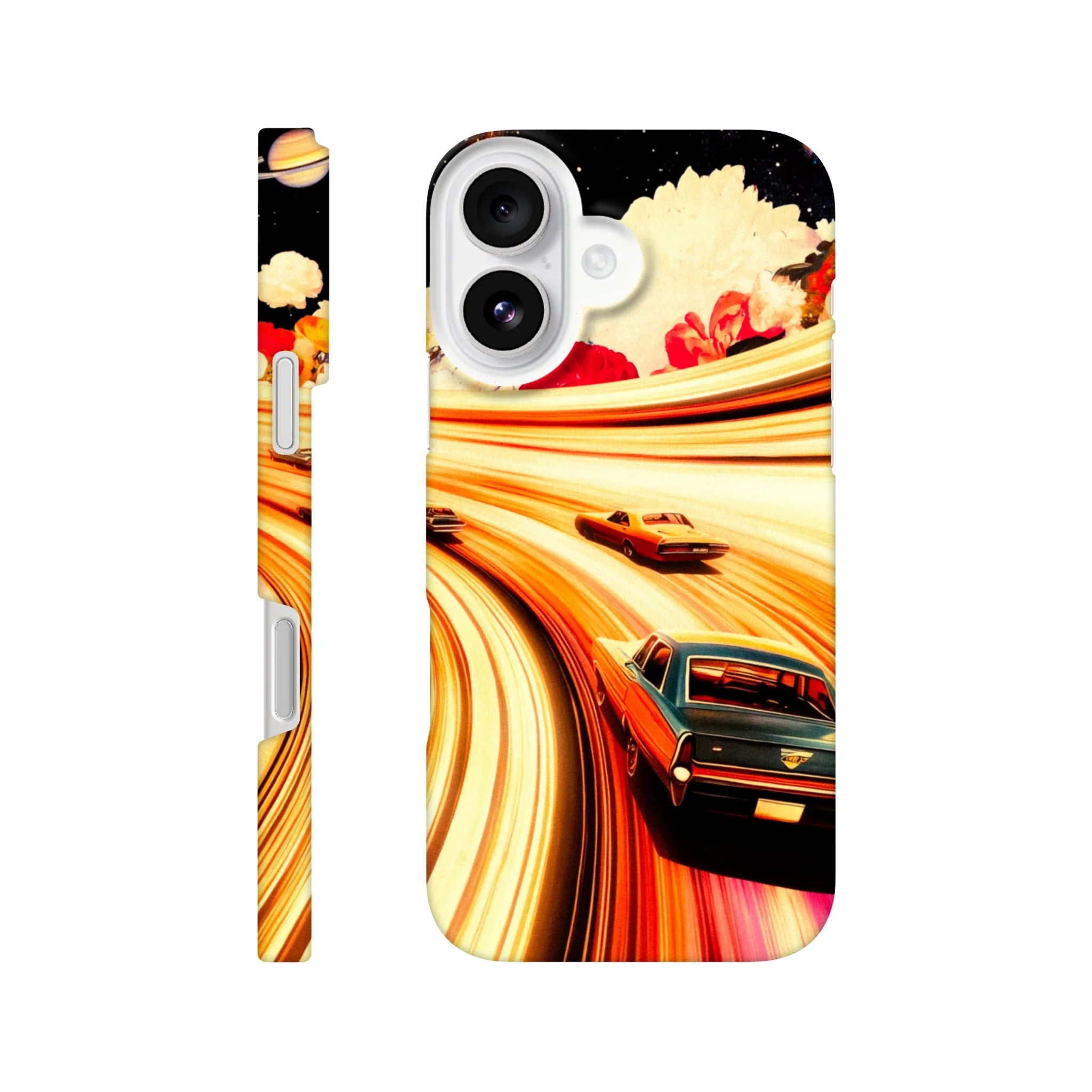 Floral Space Race iPhone Case