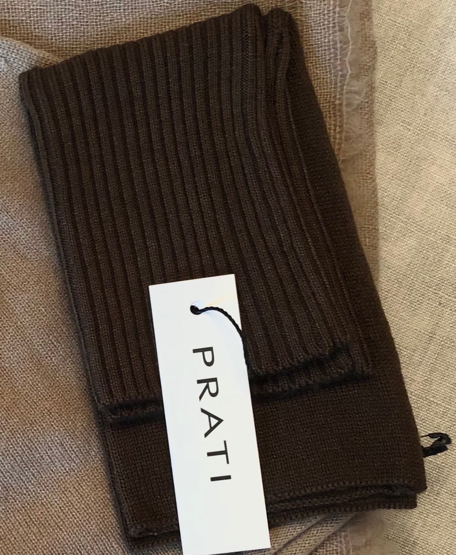 Cashmere hand warmer gloves brown