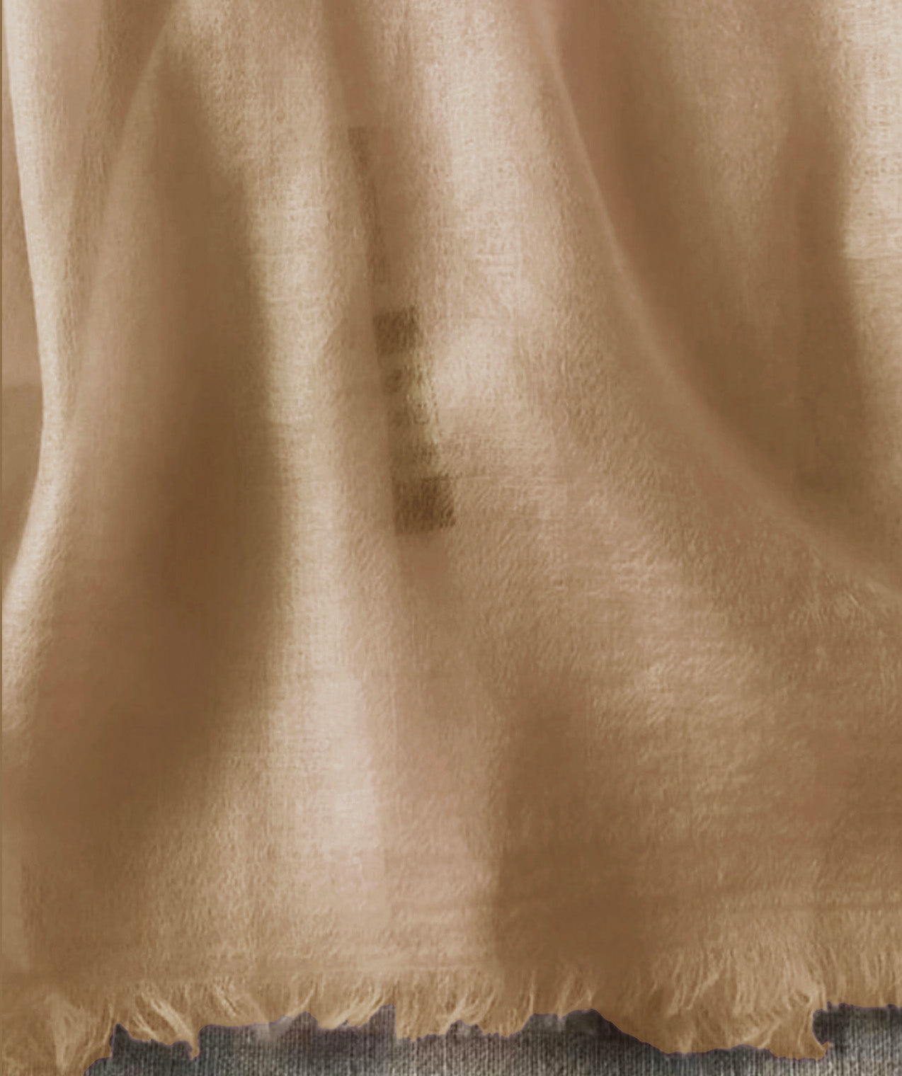 Resort wear shawl 100% Cashmere champagne