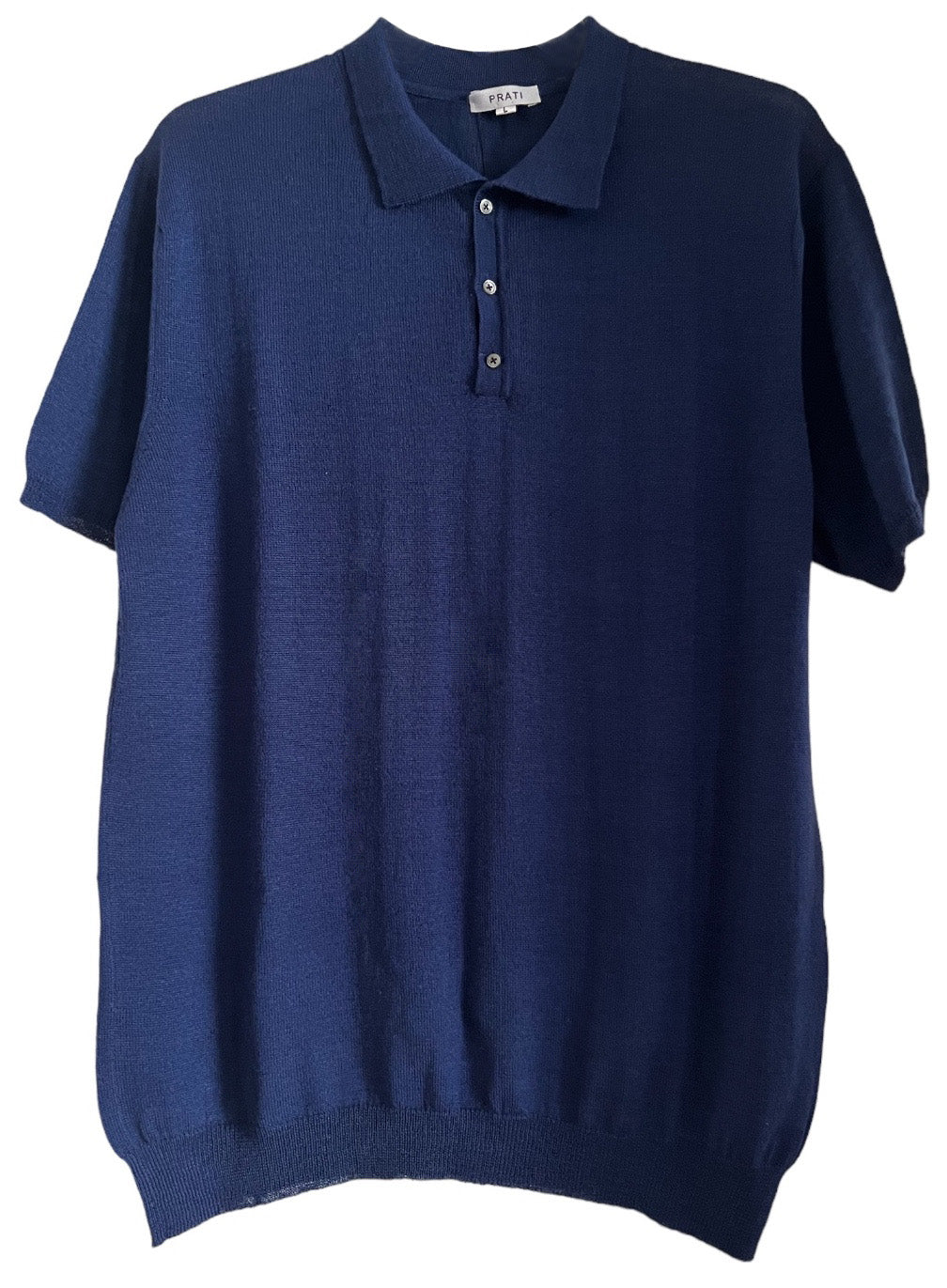 Men´s Resort cashmere silk button down sweater short sleeve jeans blue