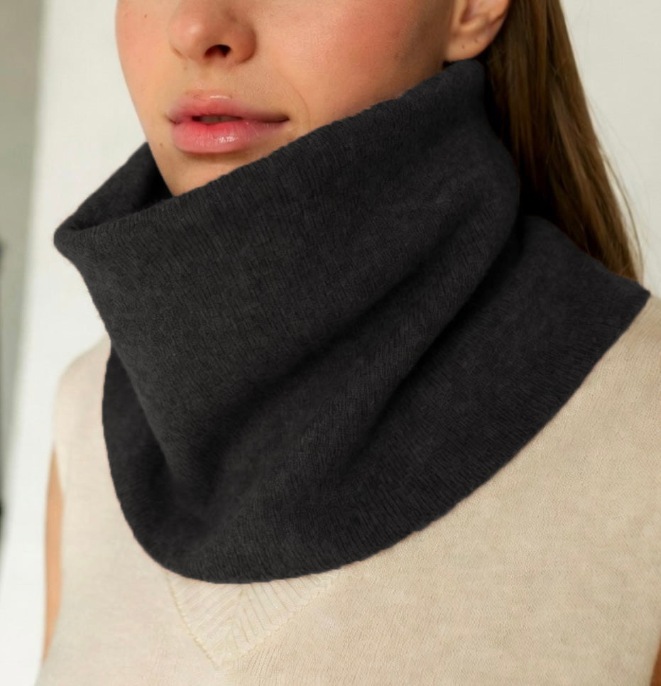 Cashmere neck warmer brown