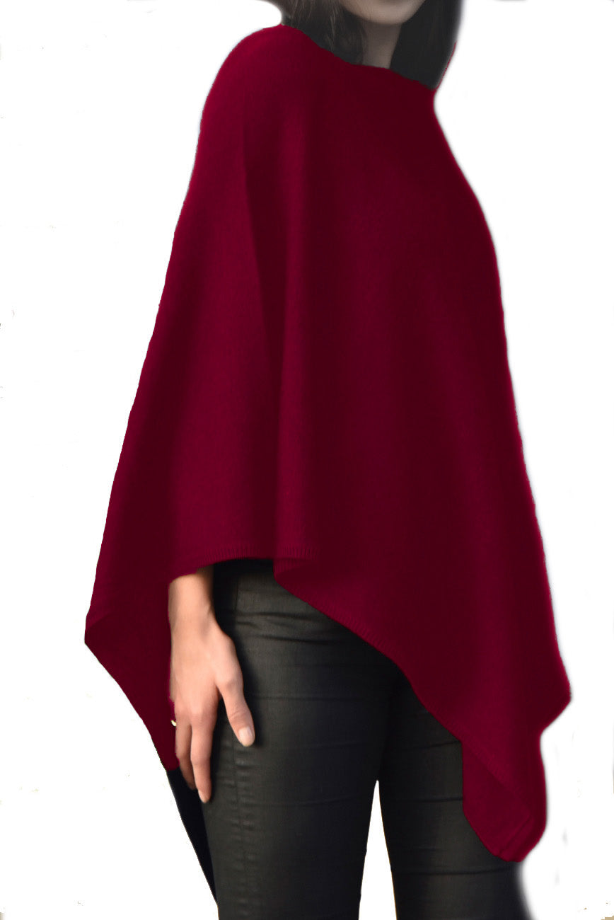 Cashmere classic poncho jeans blue