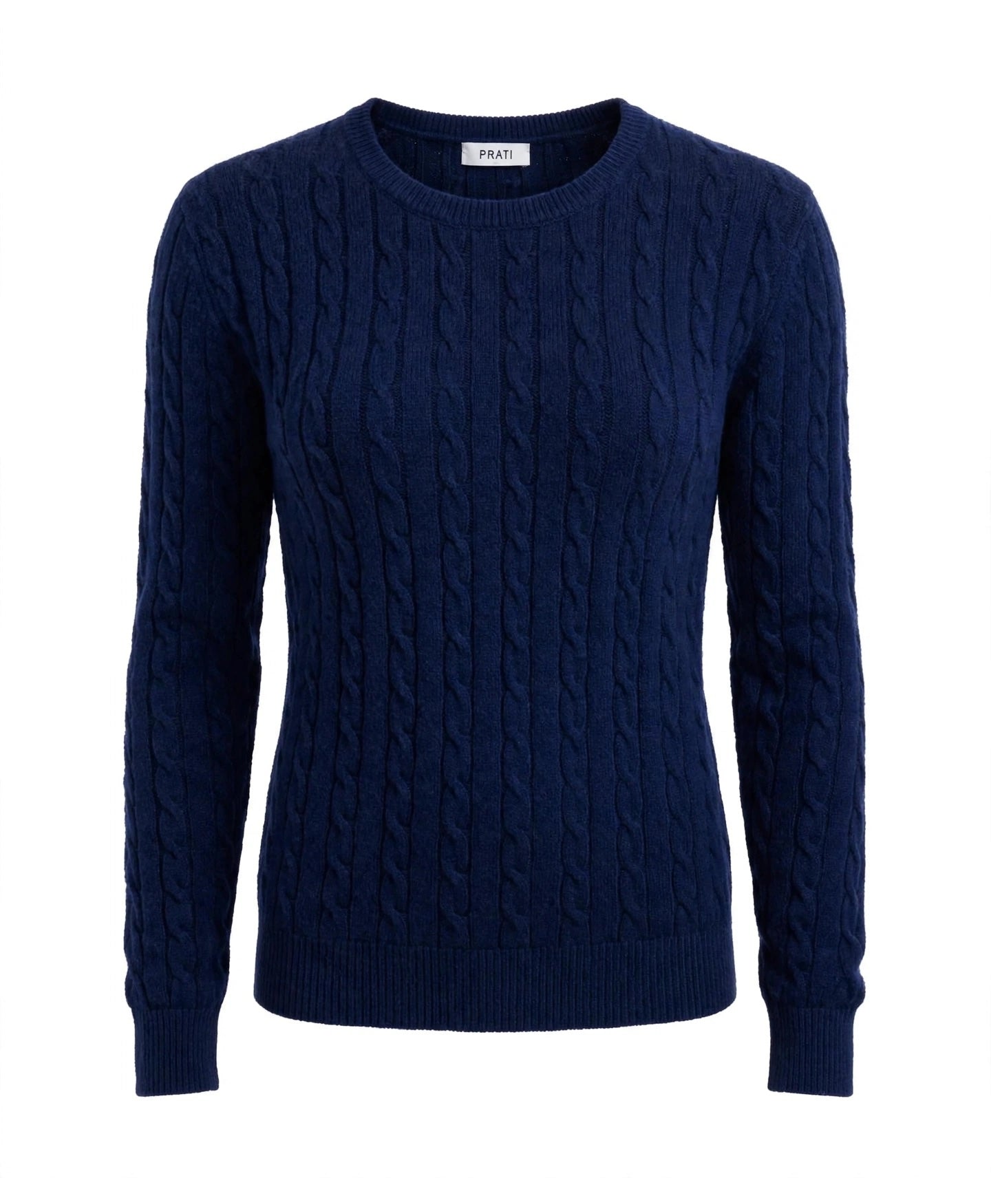 Cashmere cable sweater navy