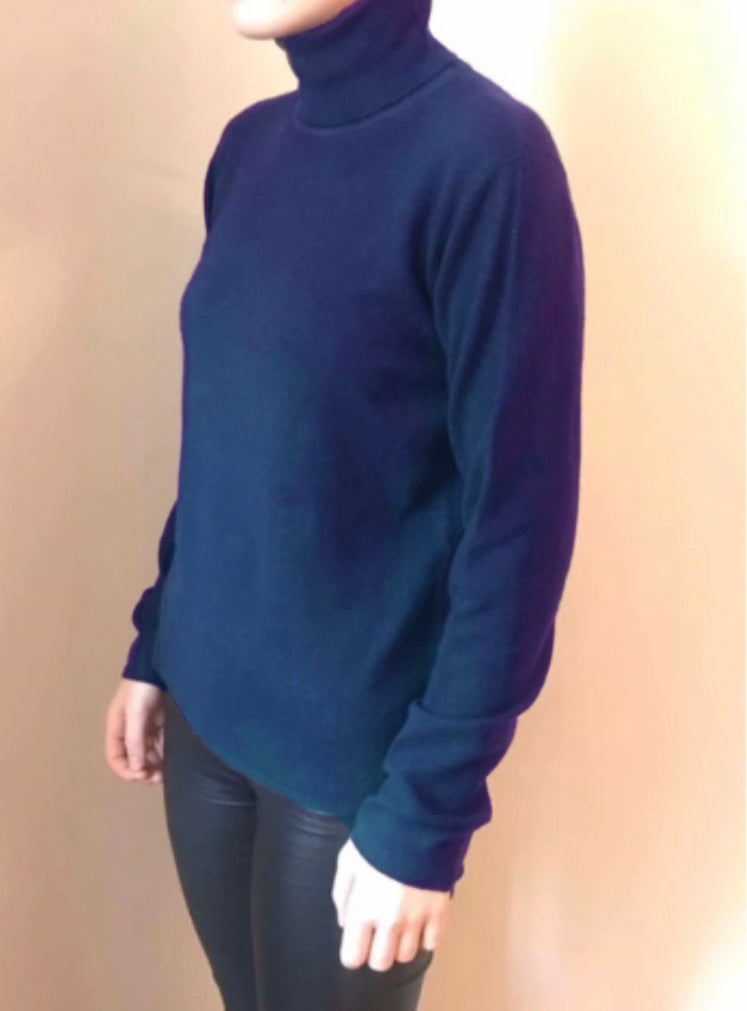 Cashmere Jackie turtleneck navy