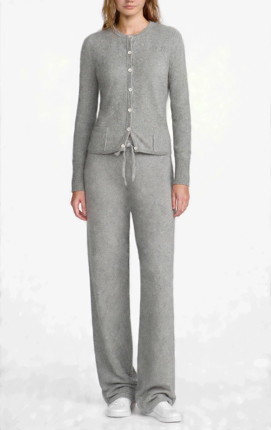 Cashmere lounge pant melange grey