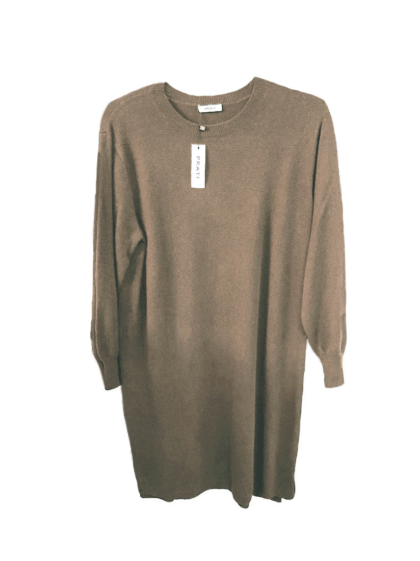 Cashmere crew neck dress dark grey