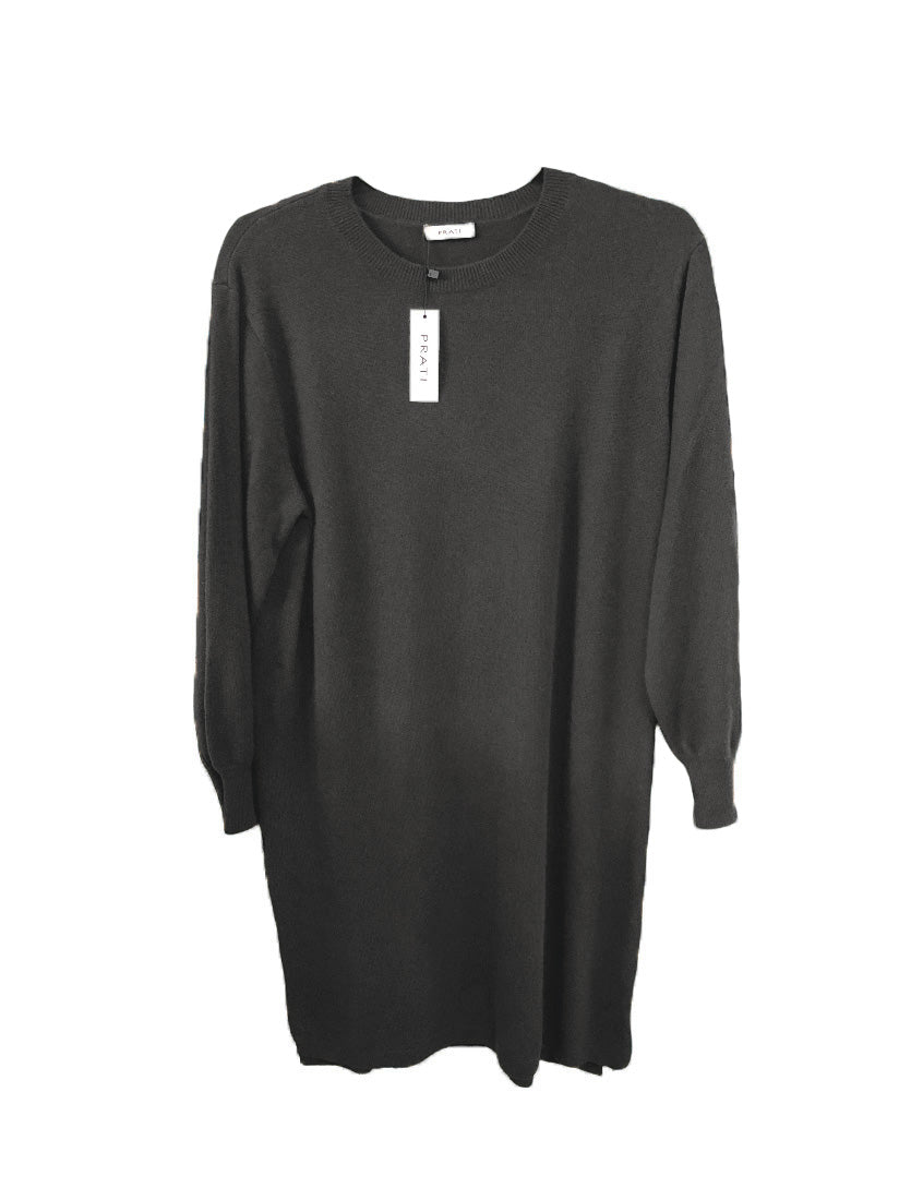 Cashmere crew neck dress navy