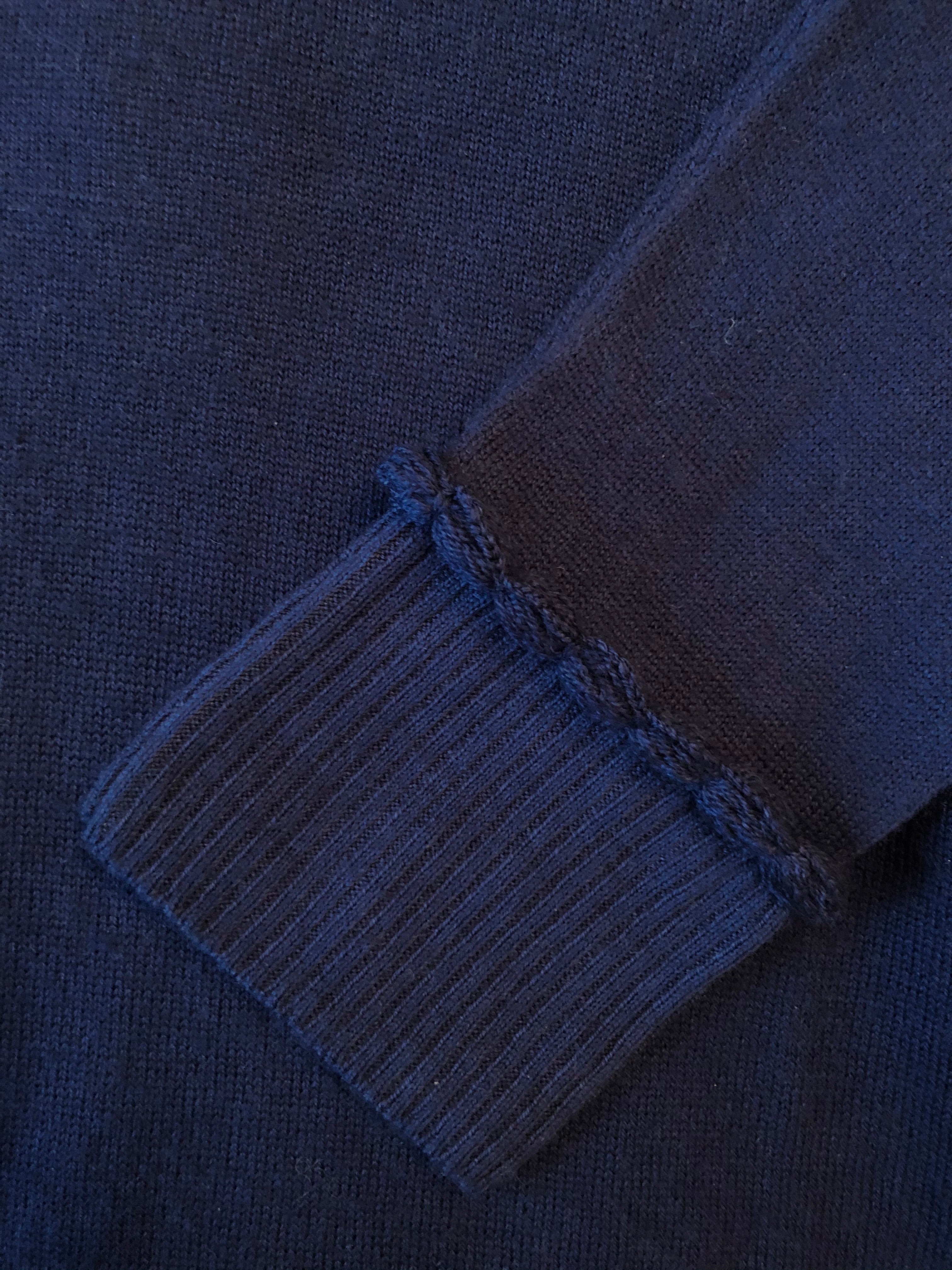 Cashmere pom pom sweater navy