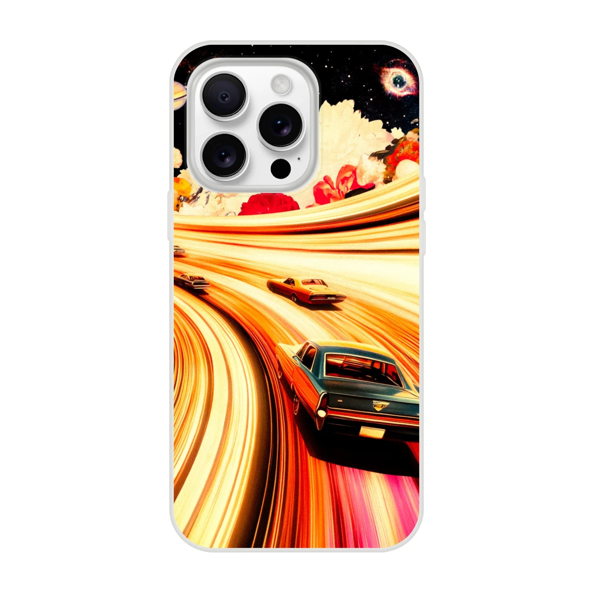 Floral Space Race iPhone Case