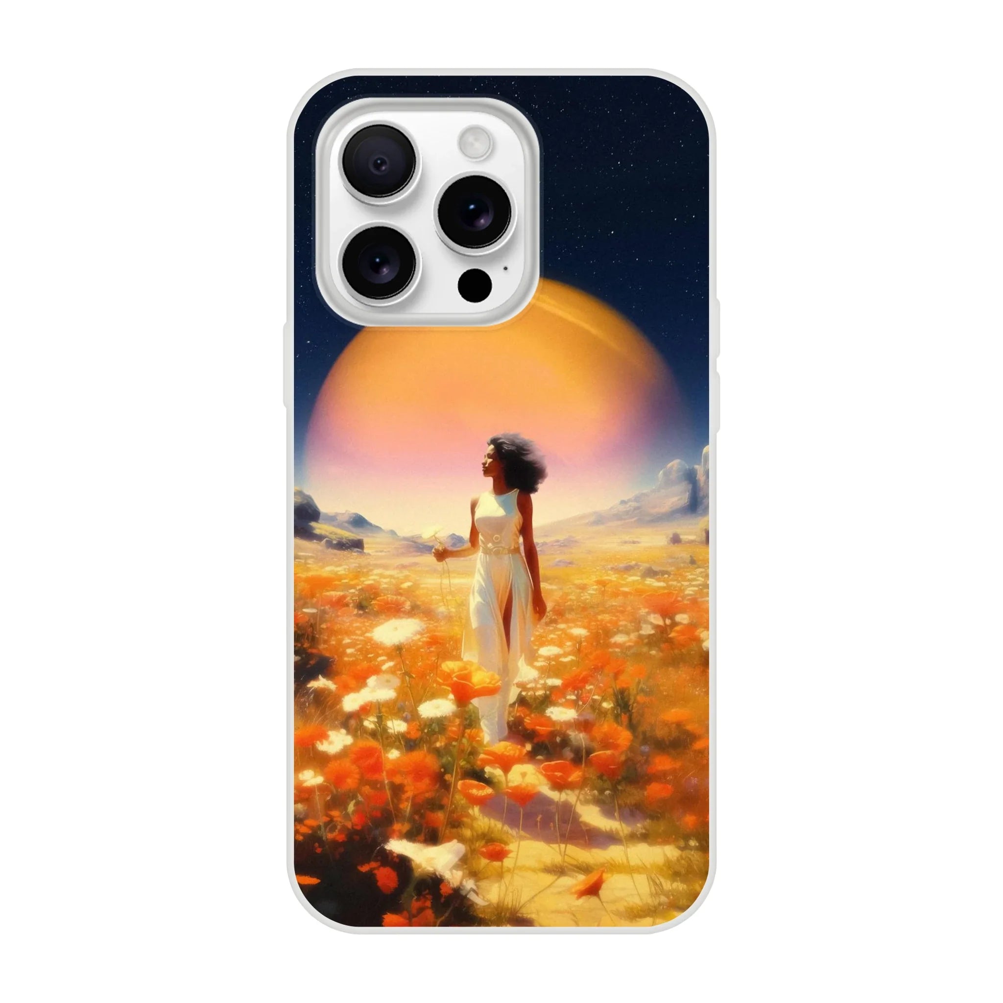 Cosmic Flower Field iPhone Case