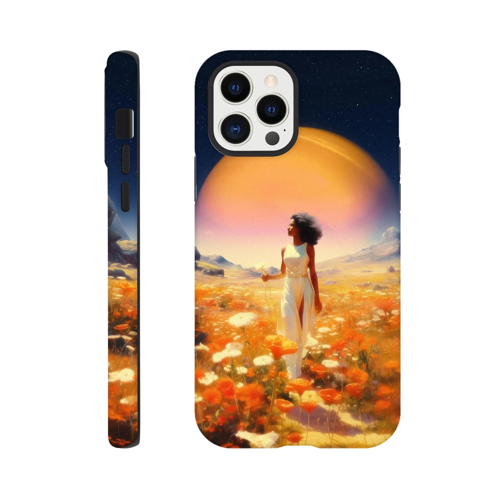 Cosmic Flower Field iPhone Case