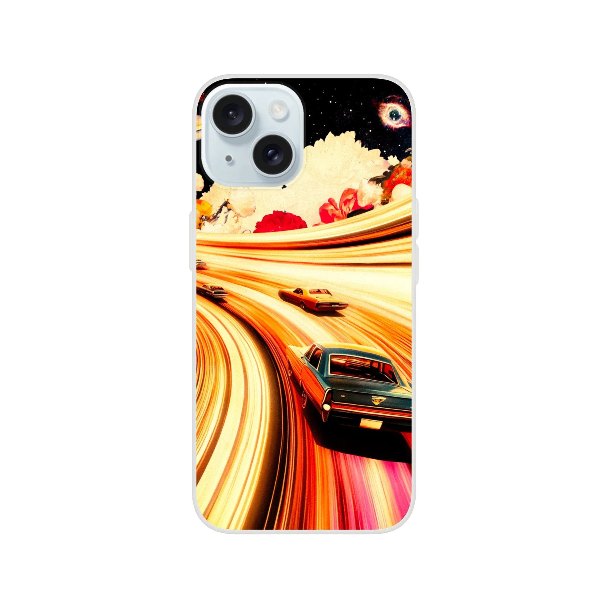Floral Space Race iPhone Case