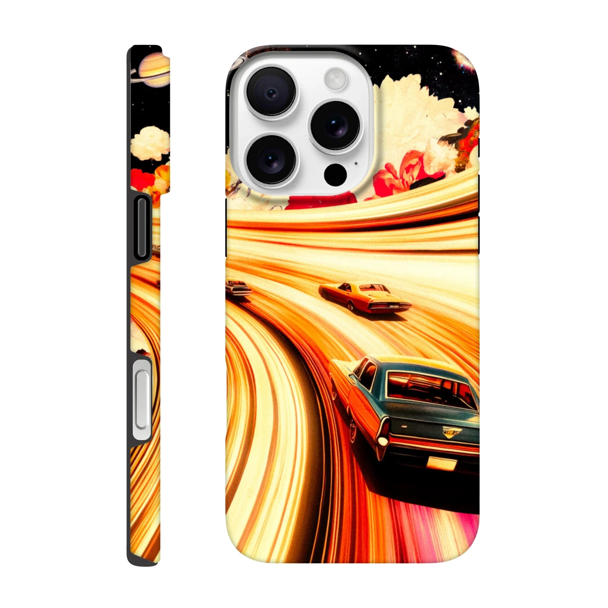 Floral Space Race iPhone Case