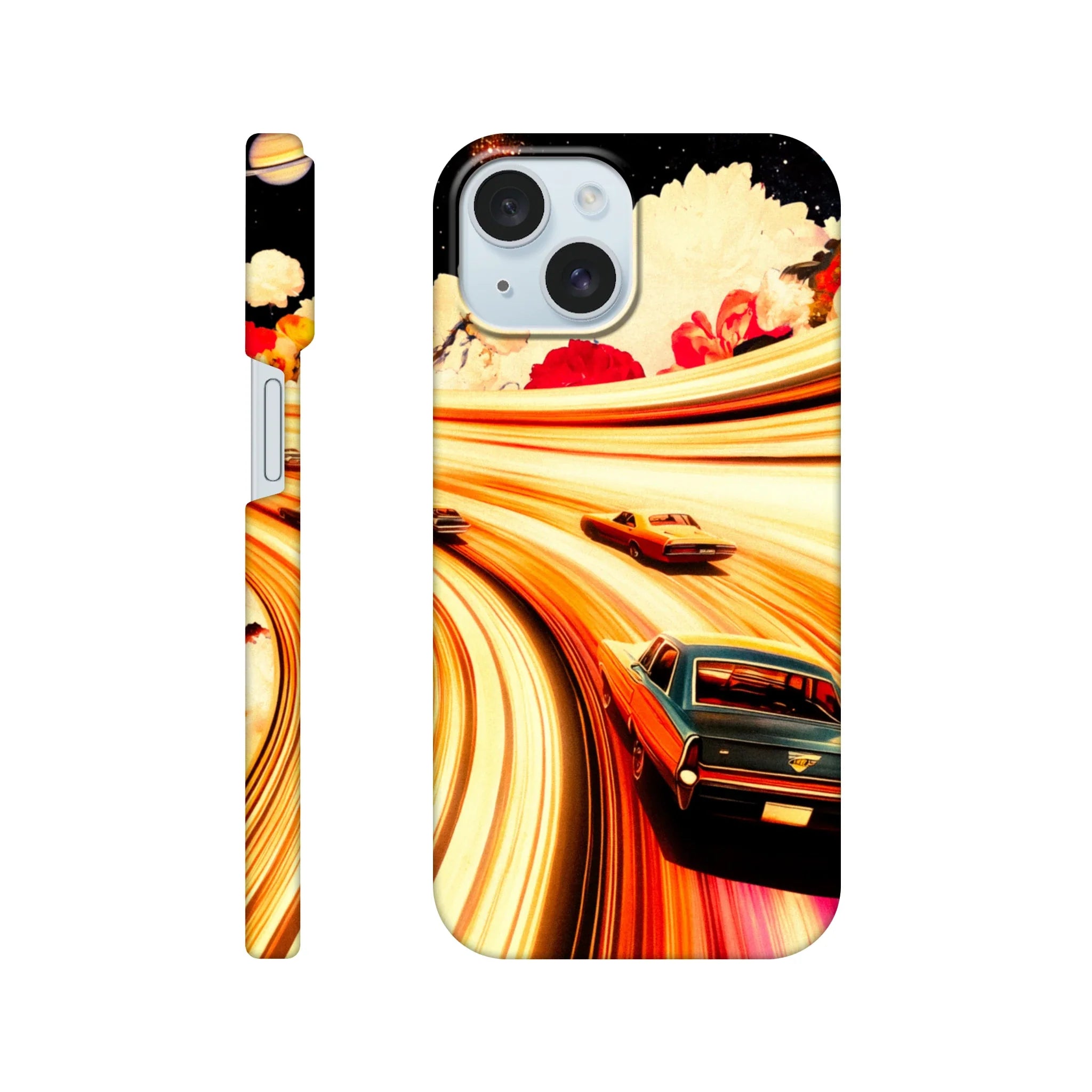 Floral Space Race iPhone Case