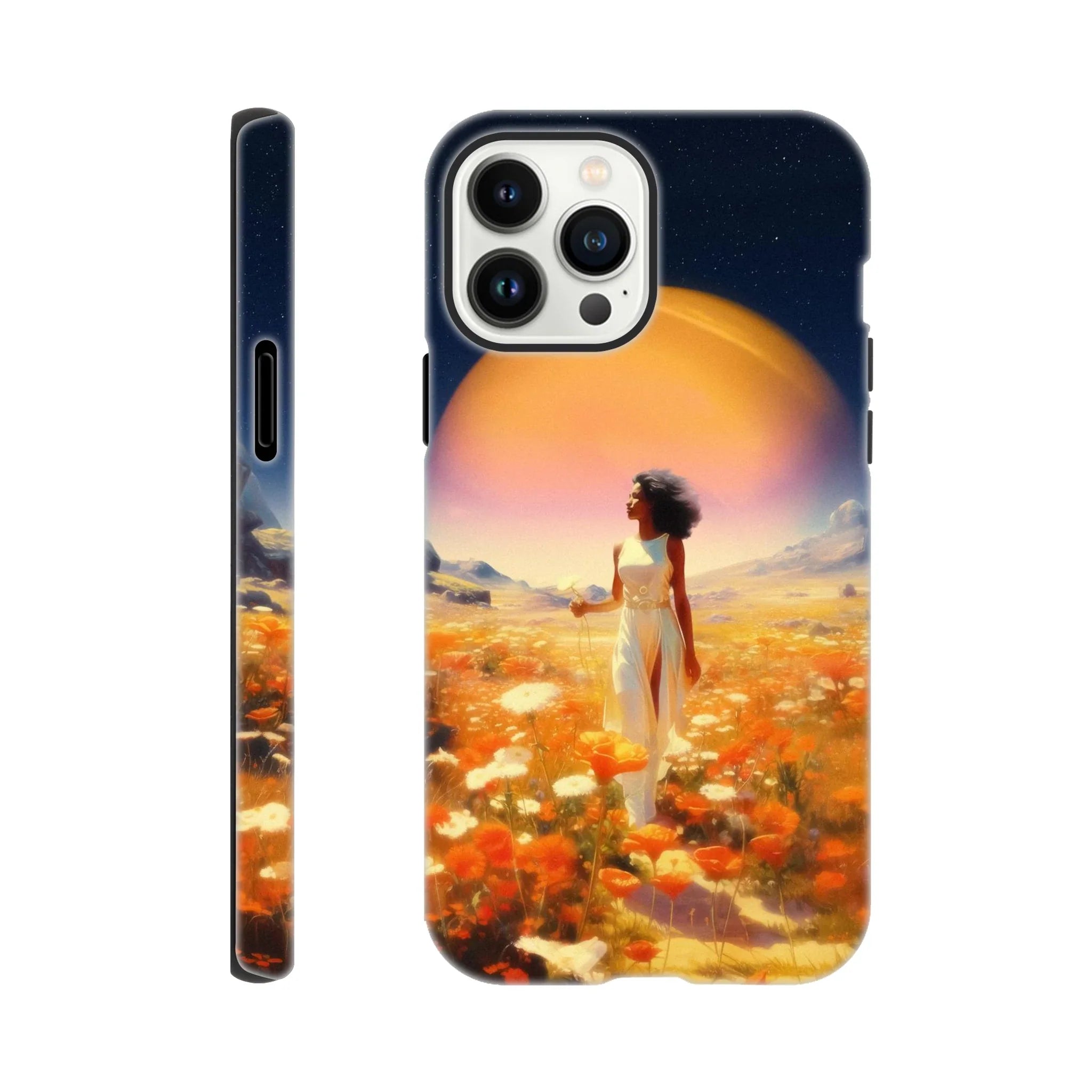 Cosmic Flower Field iPhone Case