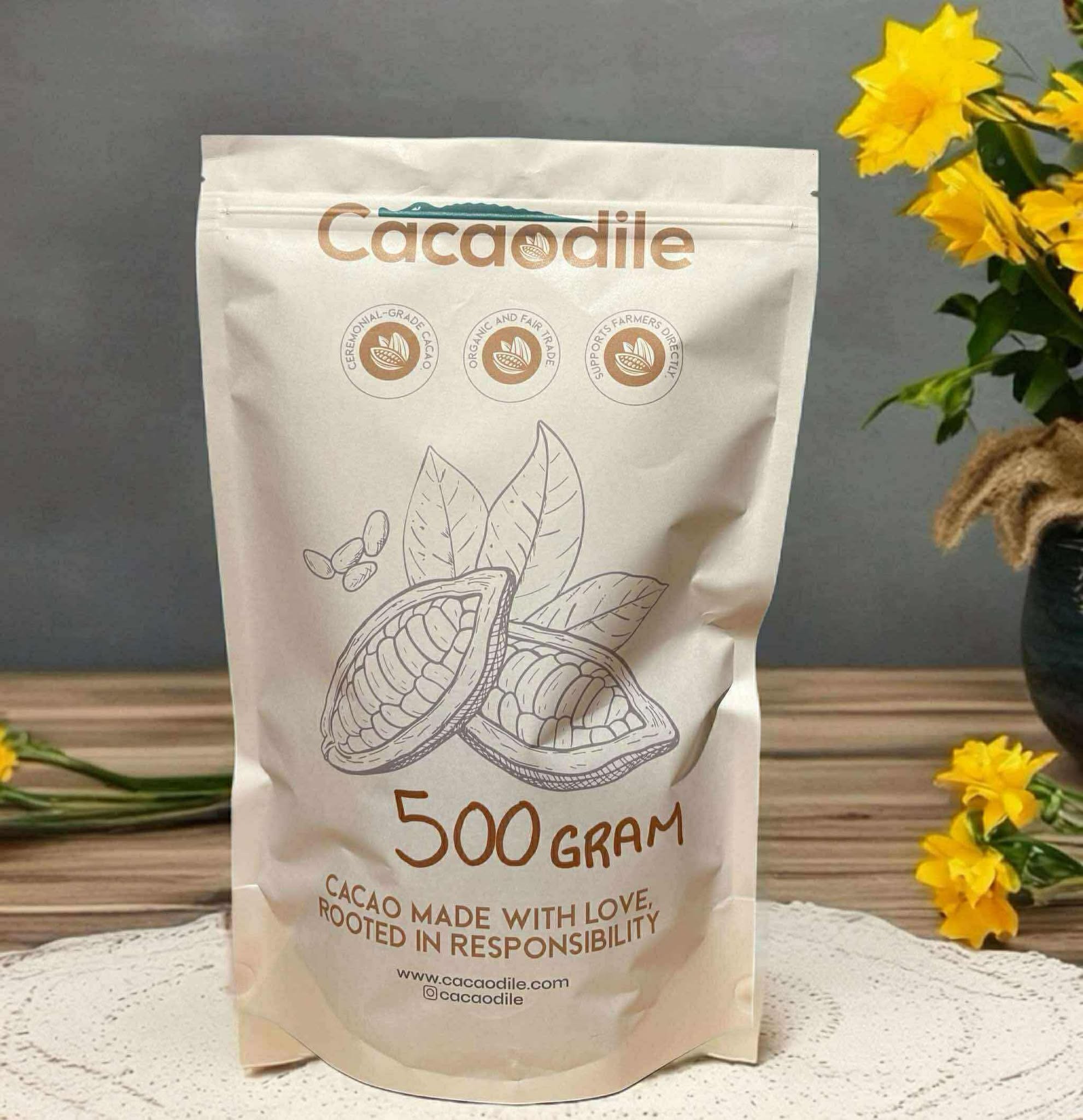 Økologisk seremoniell kakao fra Ecuador (Providence del Guyas) 500 gram