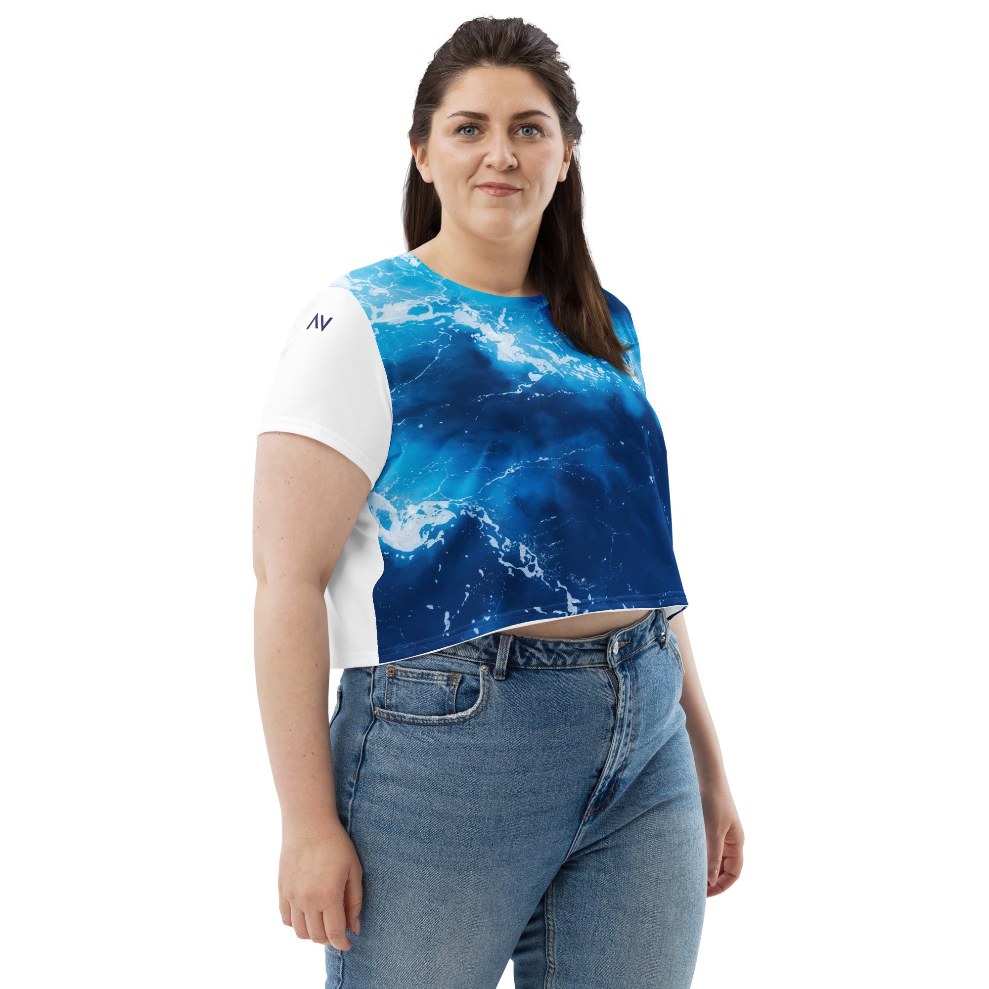 Behagelig crop top skjorte - Moskstraumen design