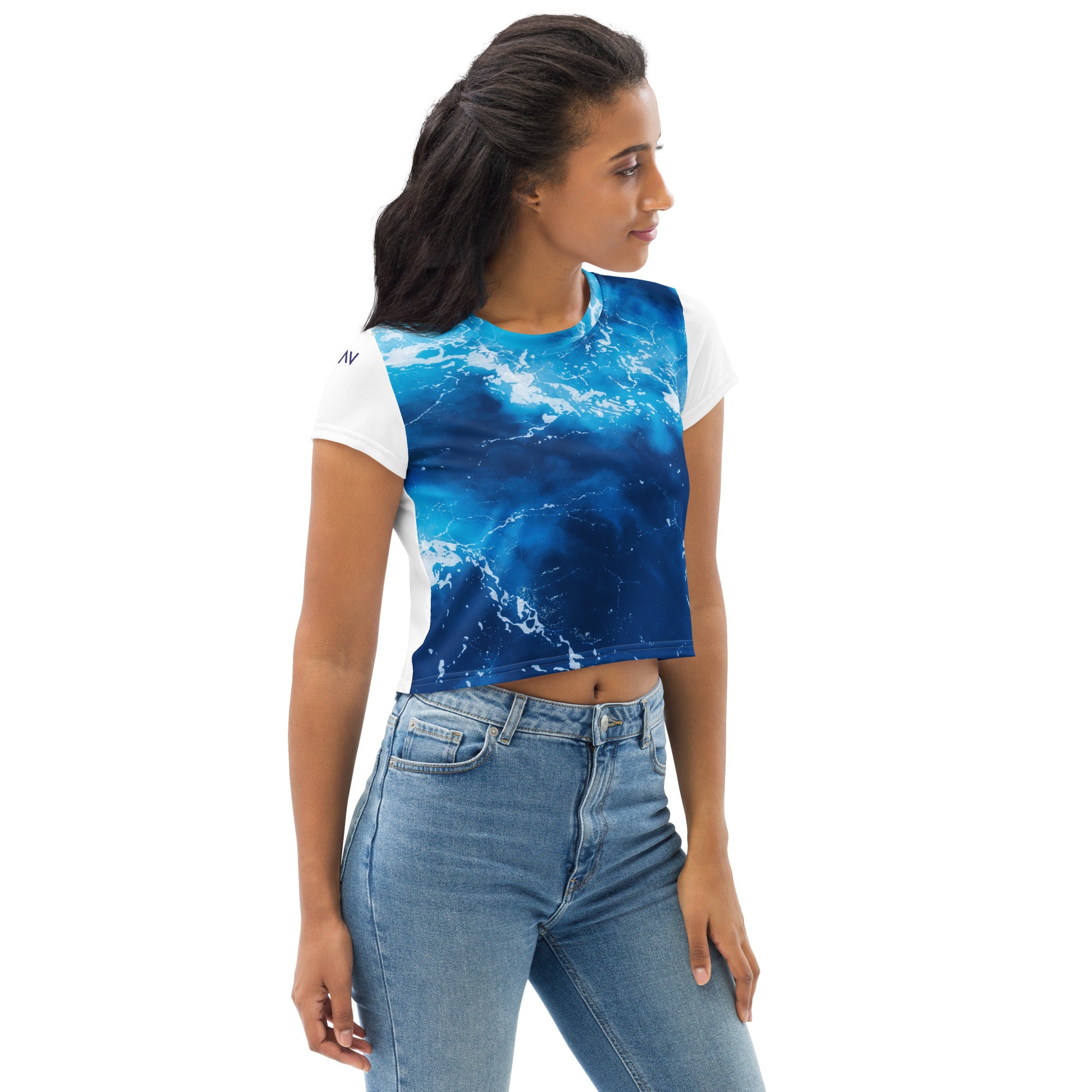 Behagelig crop top skjorte - Moskstraumen design