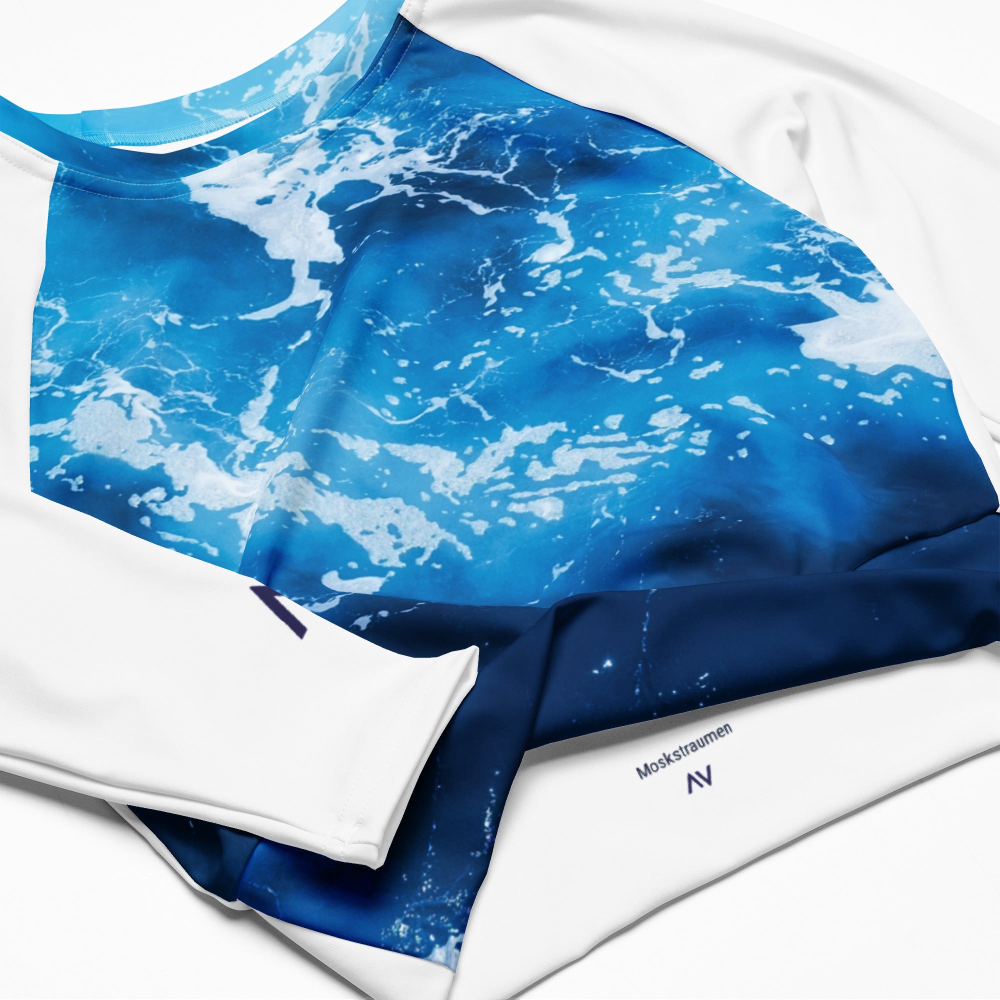 Langermet crop-topp - Moskstraumen design