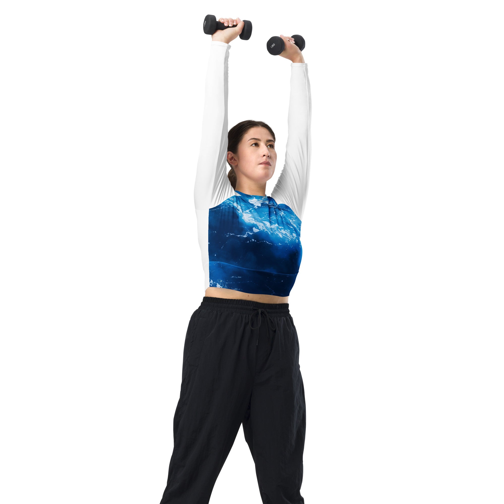 Langermet crop-topp - Moskstraumen design