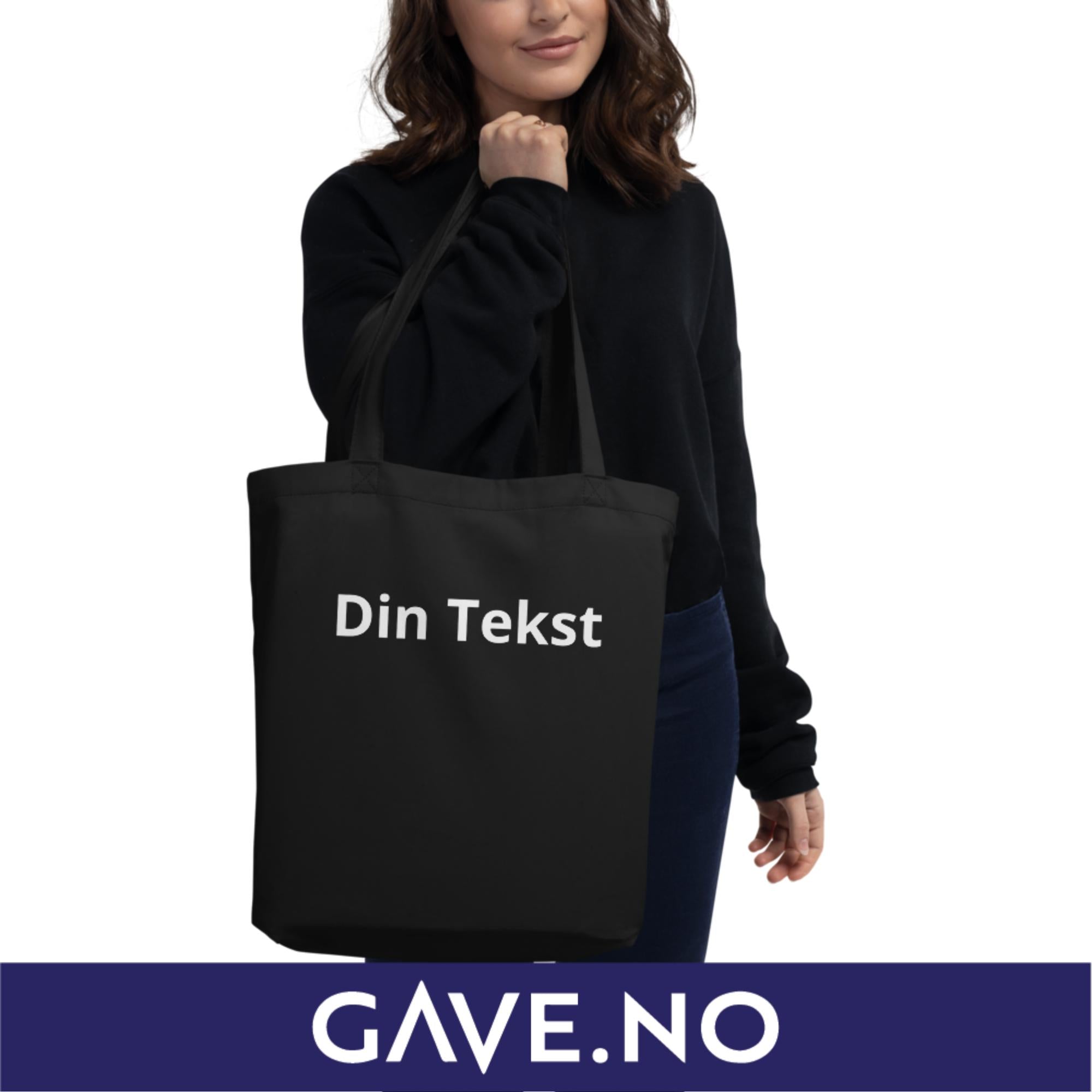 Vesken i økologisk bomull med egen tekst