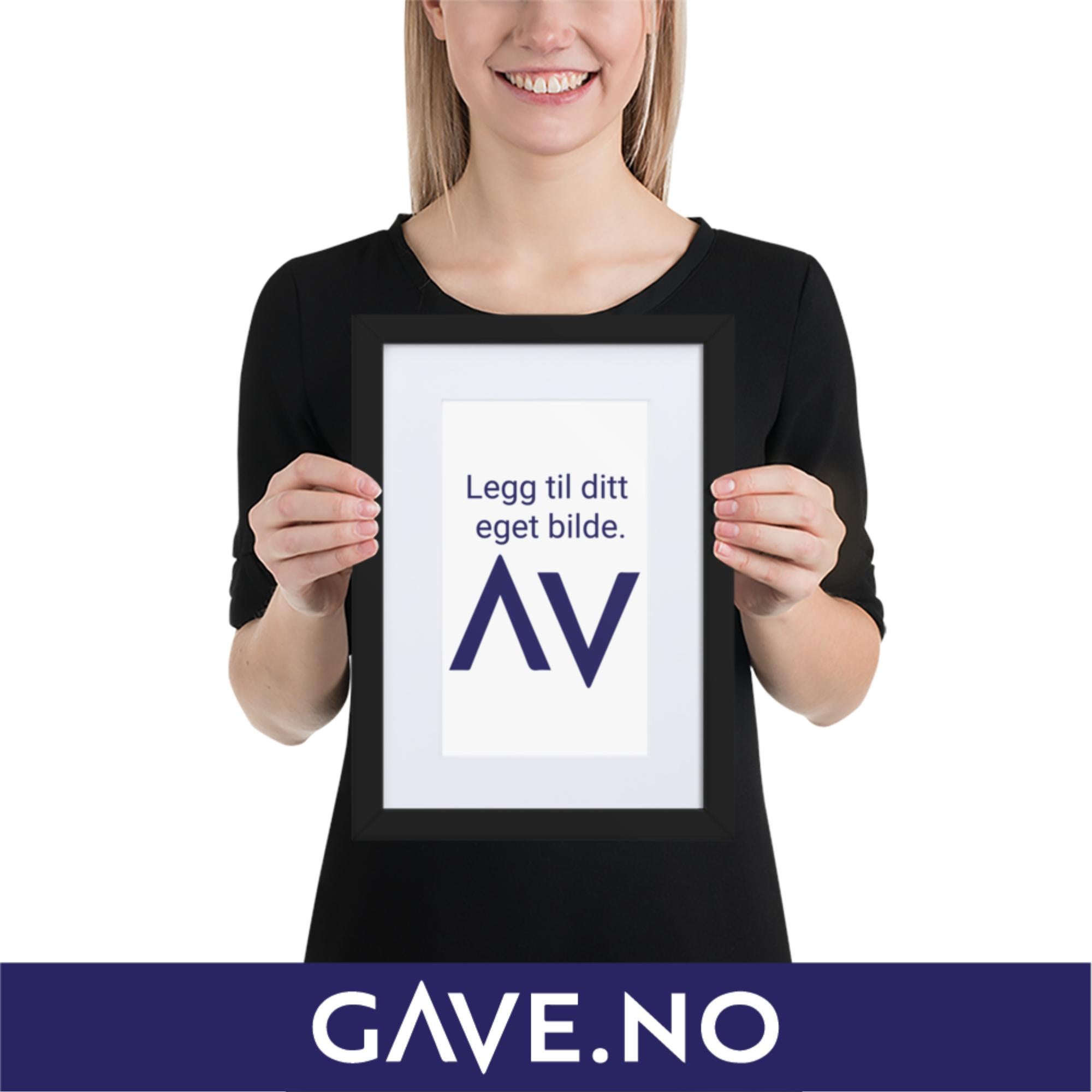 Matt pappinnrammet bilde med ditt eget bilde - Vertikalt