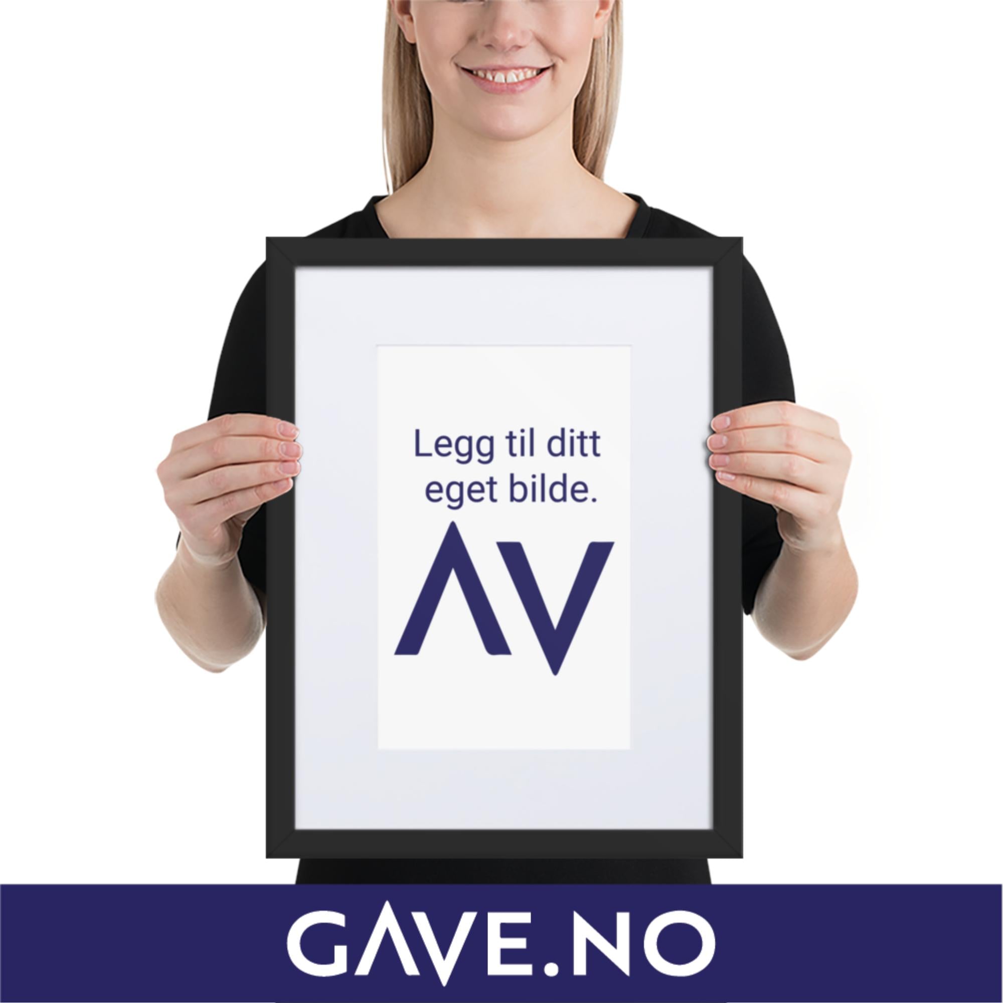 Matt pappinnrammet bilde med ditt eget bilde - Vertikalt