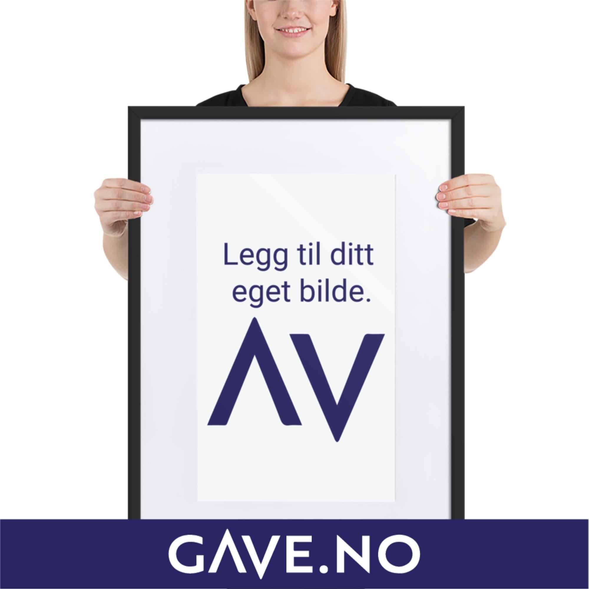 Matt pappinnrammet bilde med ditt eget bilde - Vertikalt