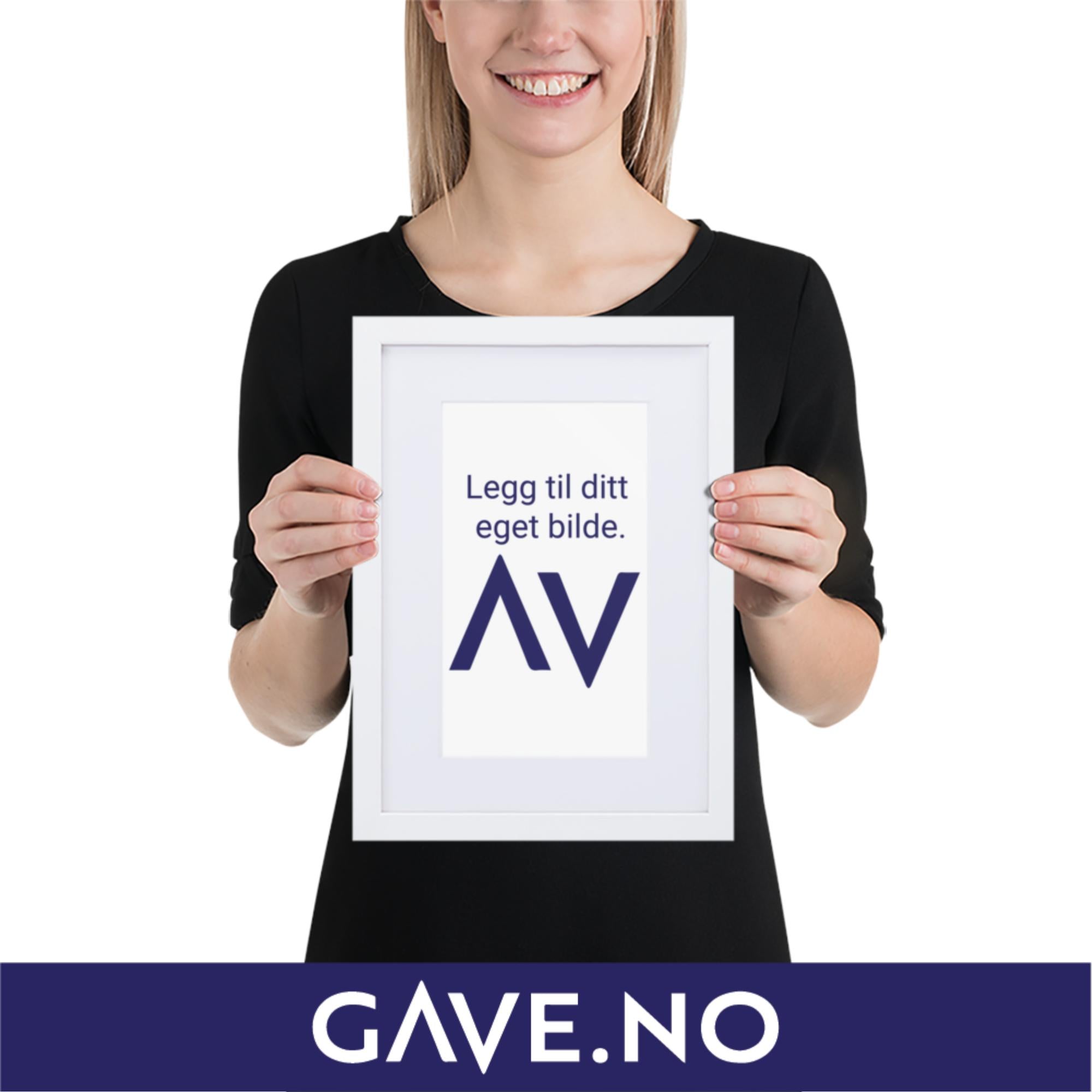 Matt pappinnrammet bilde med ditt eget bilde - Vertikalt