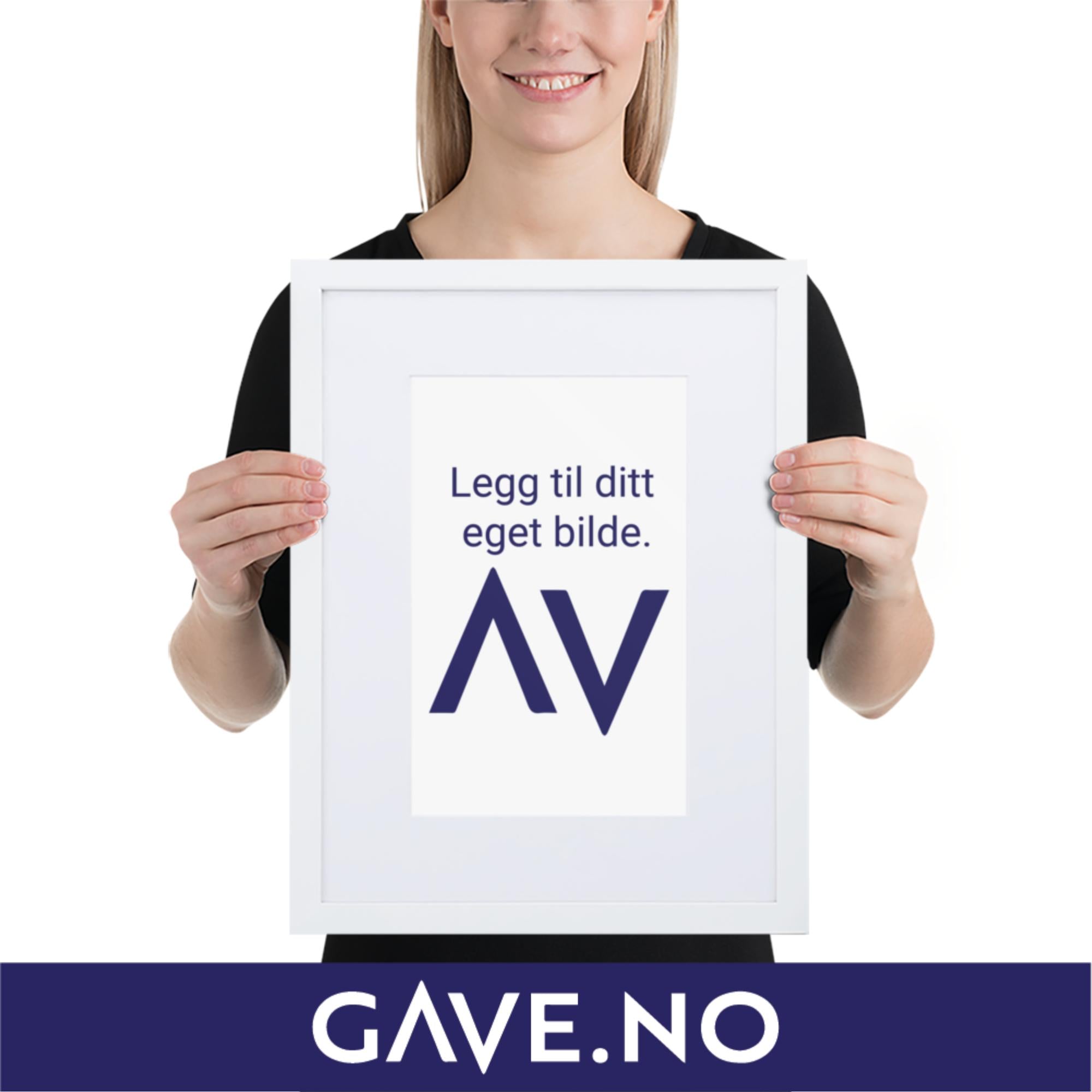 Matt pappinnrammet bilde med ditt eget bilde - Vertikalt