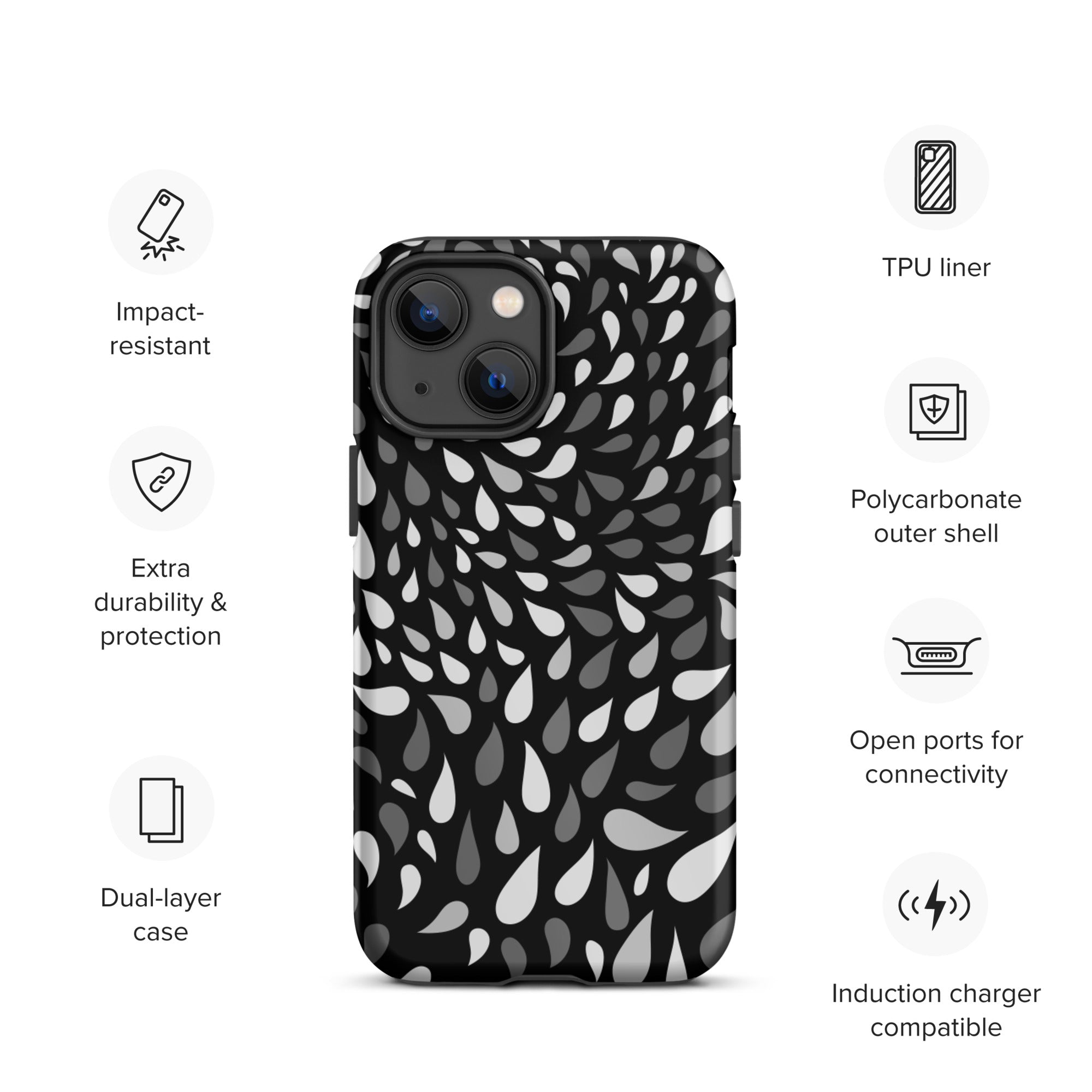 Slitesterkt design iPhone case - D2