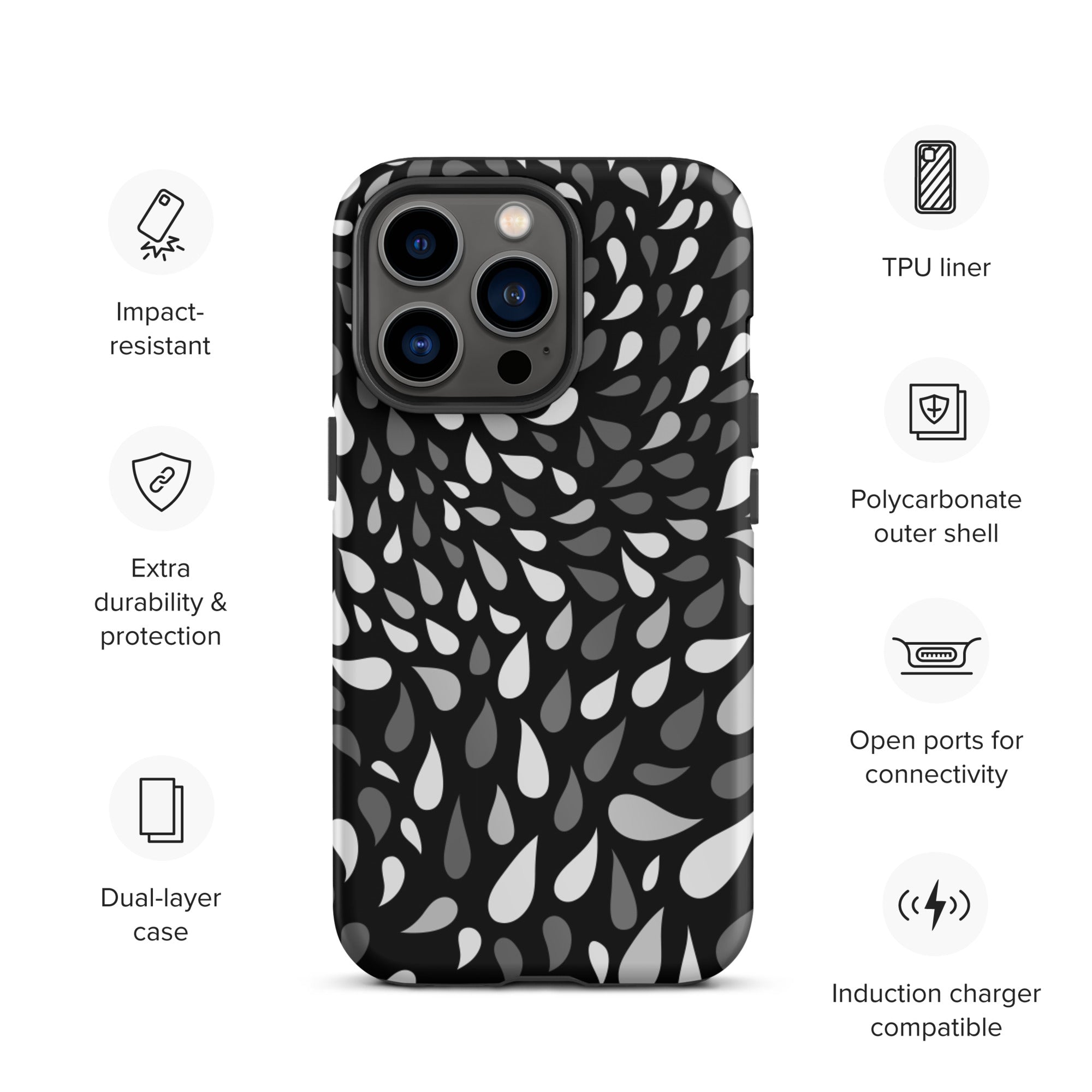 Slitesterkt design iPhone case - D2