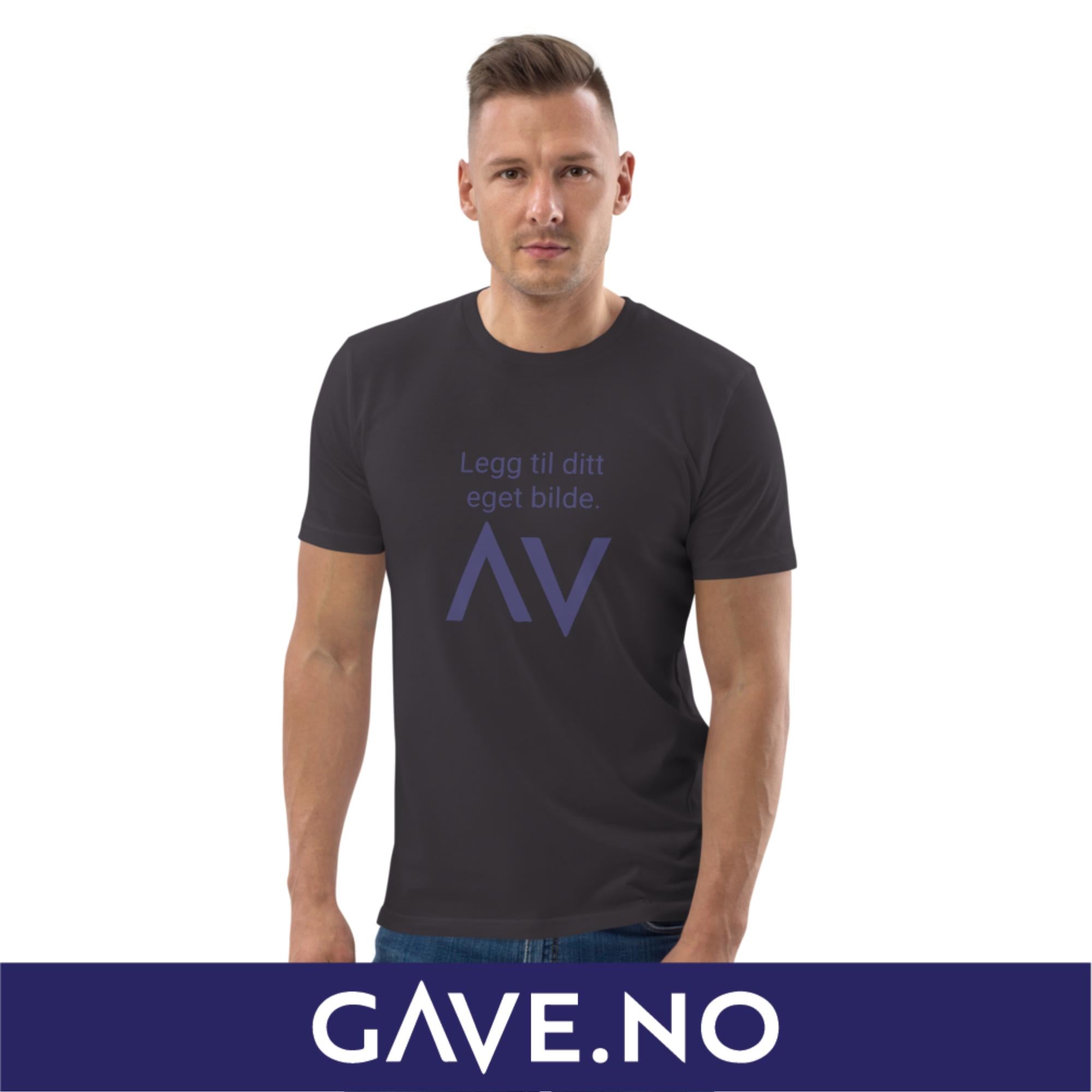 Unisex t-skjorte i økologisk bomull med din eget bilde (print front)