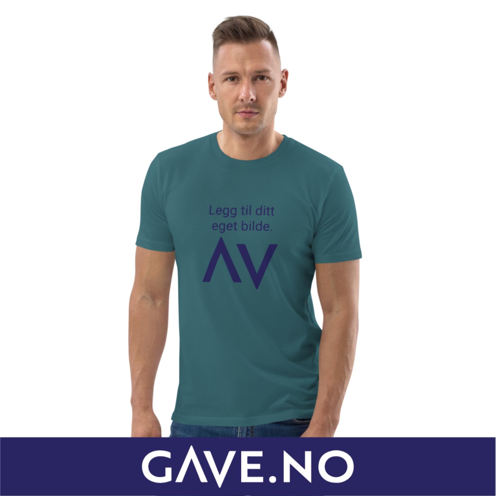 Unisex t-skjorte i økologisk bomull med din eget bilde (print front)